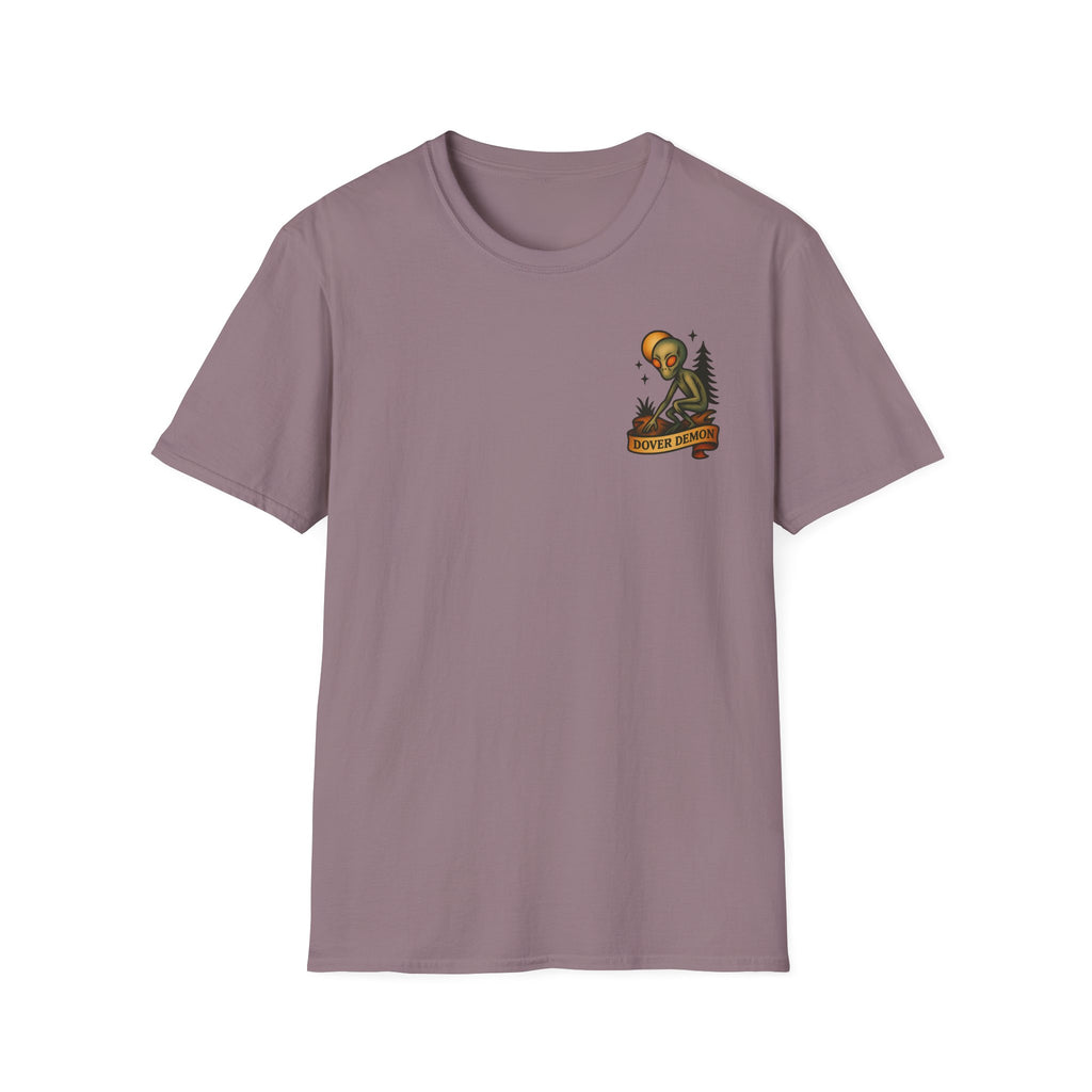 Dover Demon Adventure Retro Graphic Tee | Cryptozoology Unisex Softstyle T-Shirt
