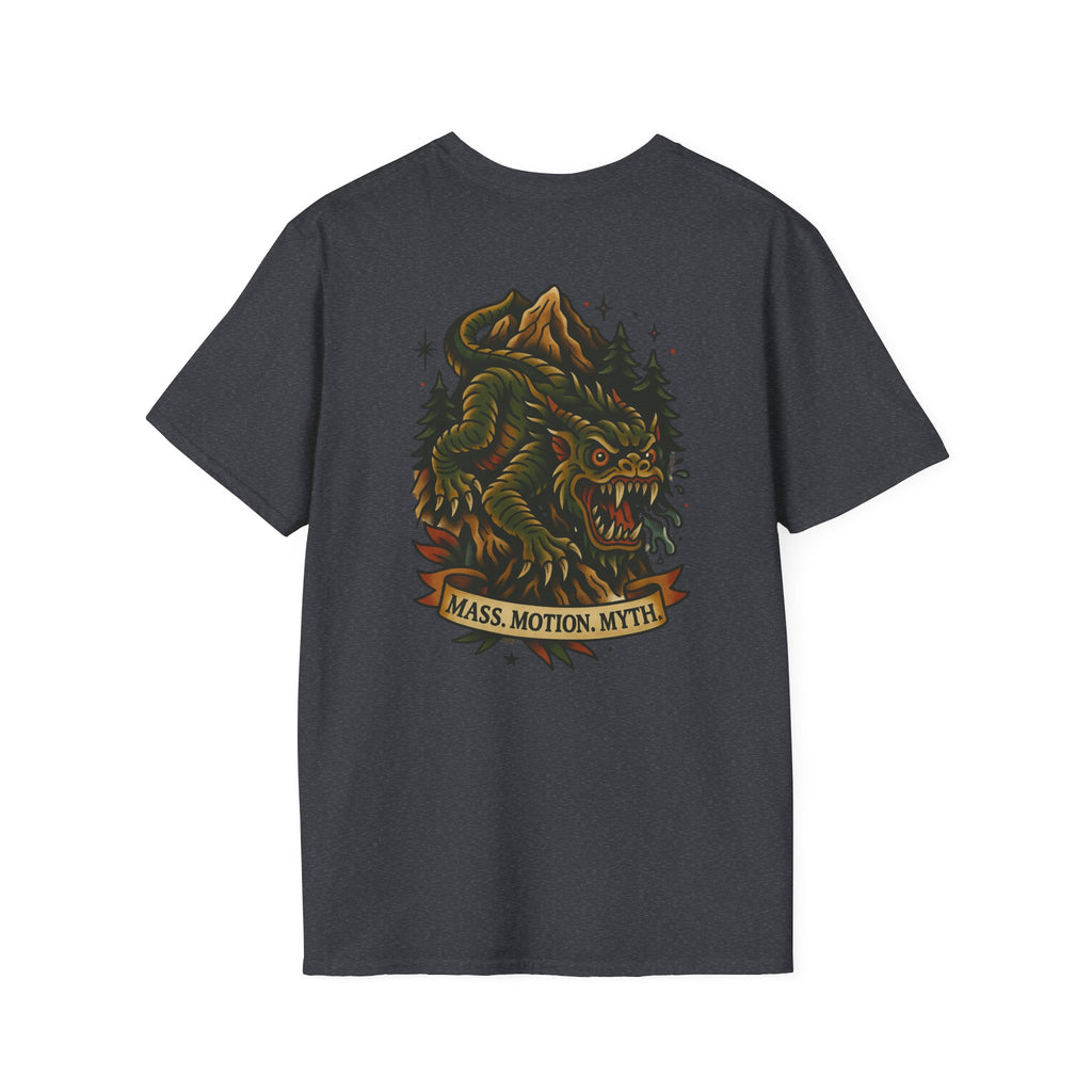 Slide-Rock Bolter Mountain Adventure Retro Graphic Tee | Cryptozoology Unisex Softstyle T-Shirt
