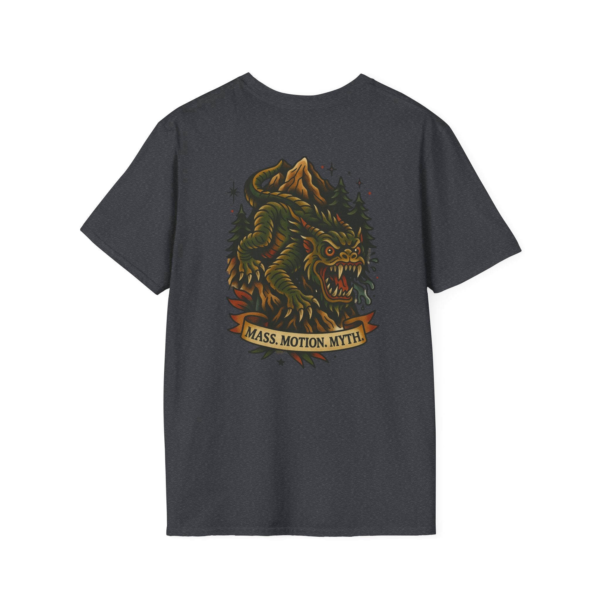 Slide-Rock Bolter Mountain Adventure Retro Graphic Tee | Cryptozoology Unisex Softstyle T-Shirt