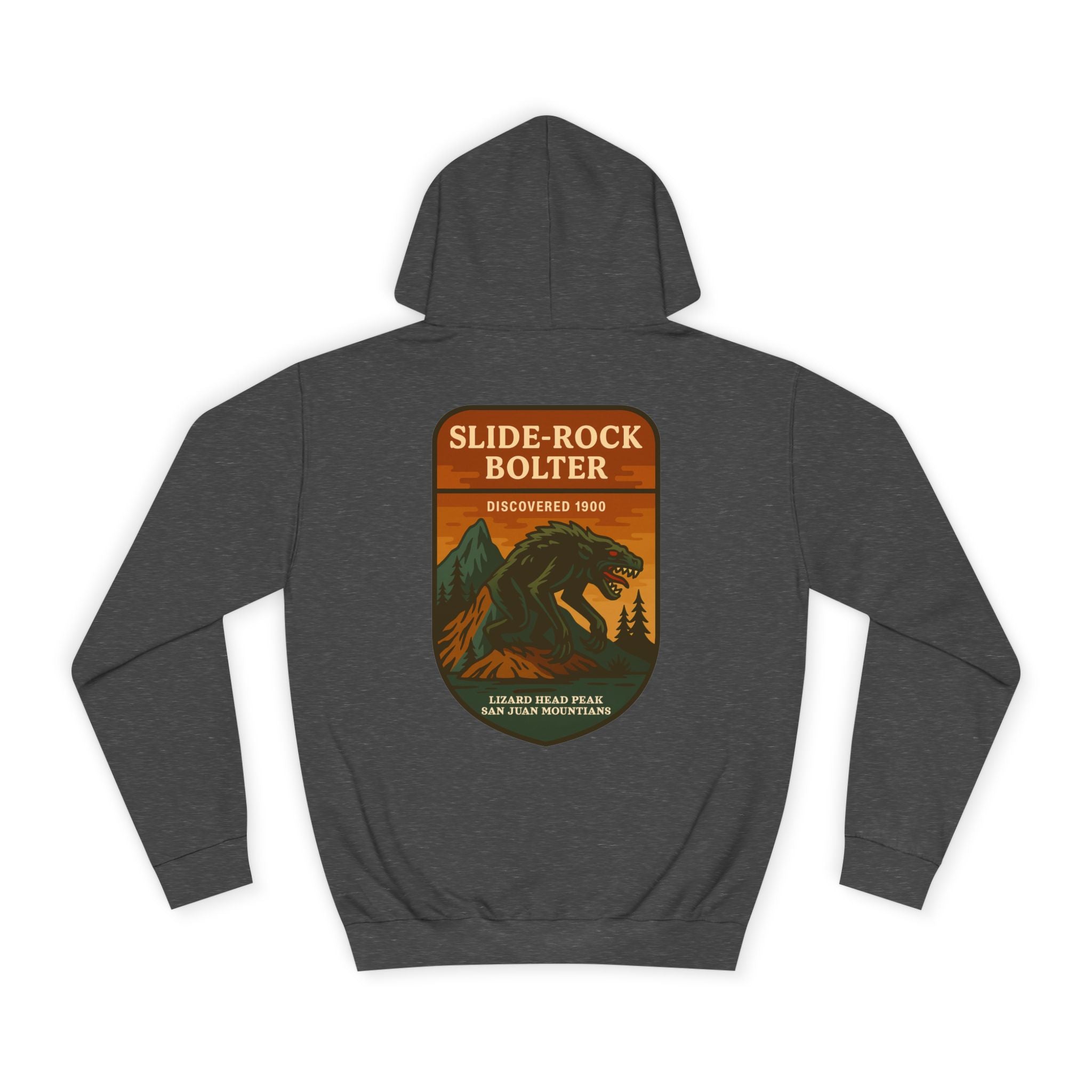 Slide-Rock Bolter Mountain Patch Hoodie | Retro National Park Style