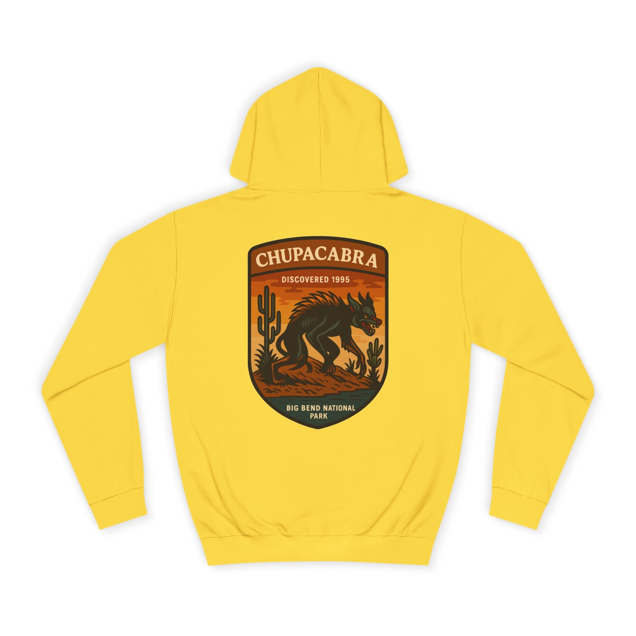 Chupacabra Patch Hoodie | Retro National Park Style