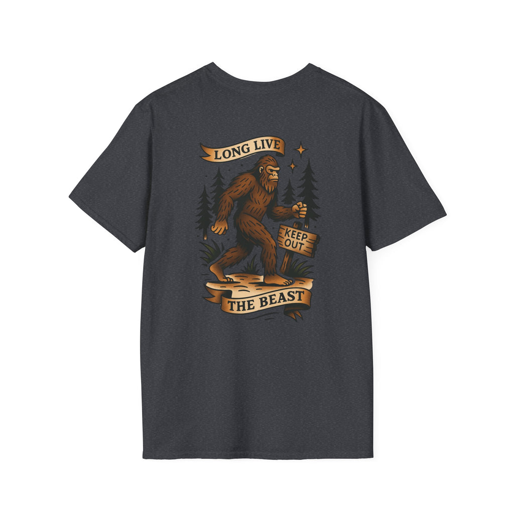 Bigfoot Adventure Retro Graphic Tee | Cryptozoology Unisex Softstyle T-Shirt