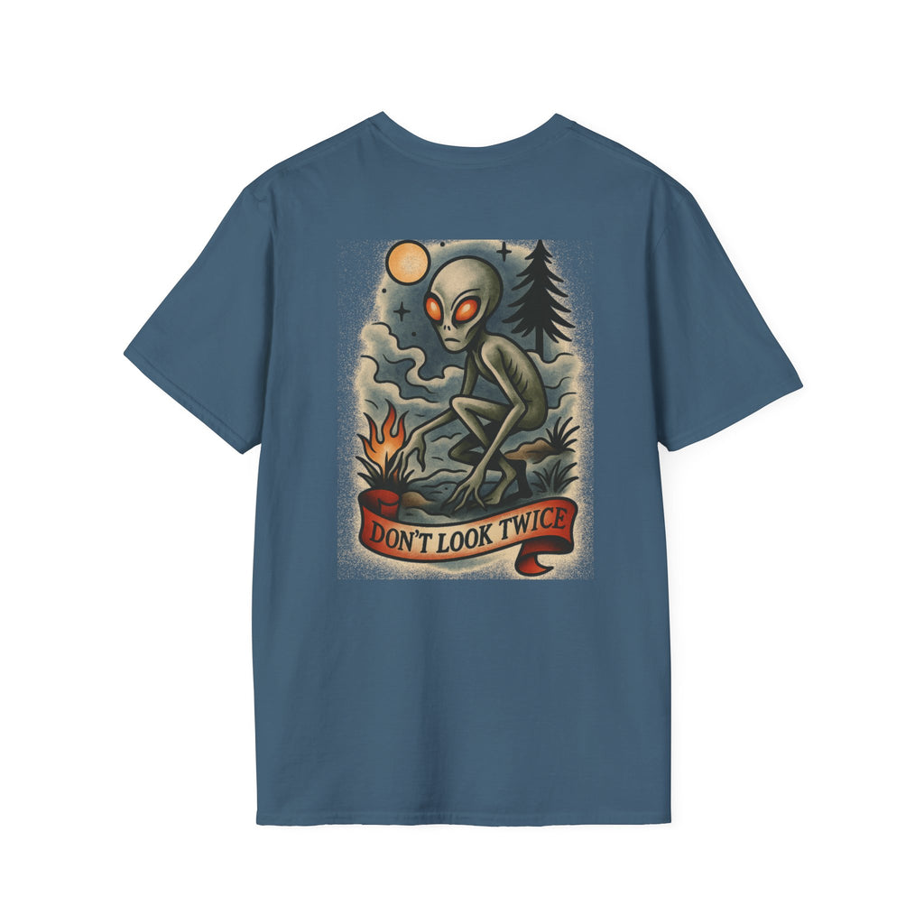Dover Demon Adventure Retro Graphic Tee | Cryptozoology Unisex Softstyle T-Shirt