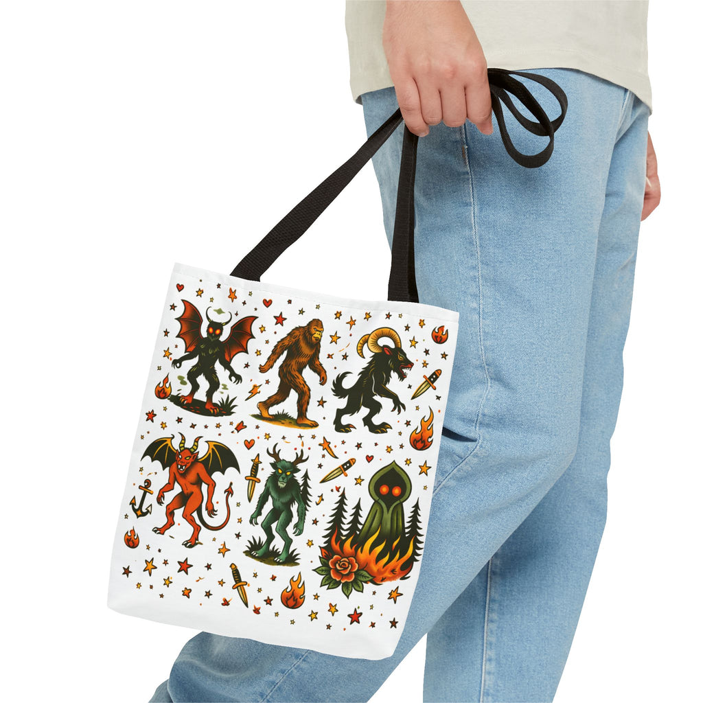 Vintage Cryptid Monsters Tote