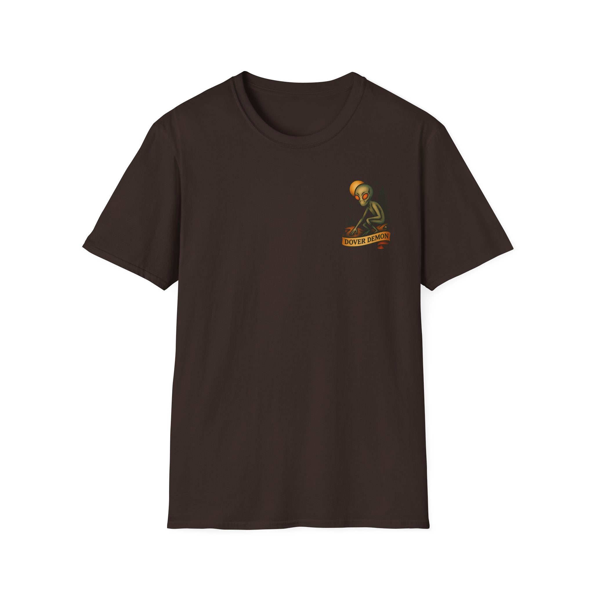 Dover Demon Adventure Retro Graphic Tee | Cryptozoology Unisex Softstyle T-Shirt