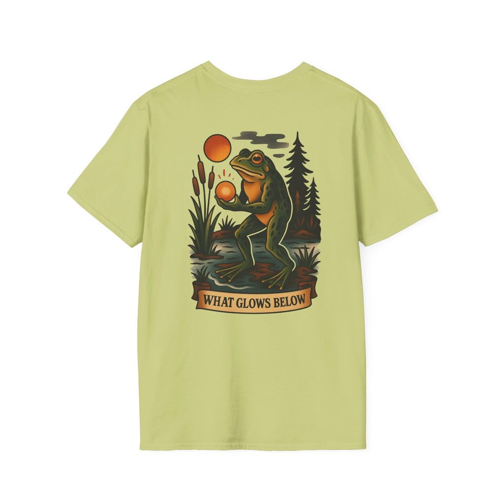 Loveland Frogman Adventure Retro Graphic Tee | Cryptozoology Unisex Softstyle T-Shirt