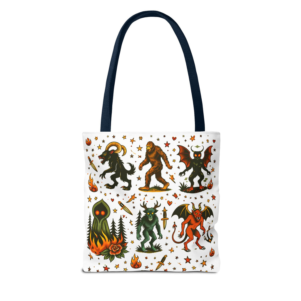 Vintage Cryptid Monsters Tote