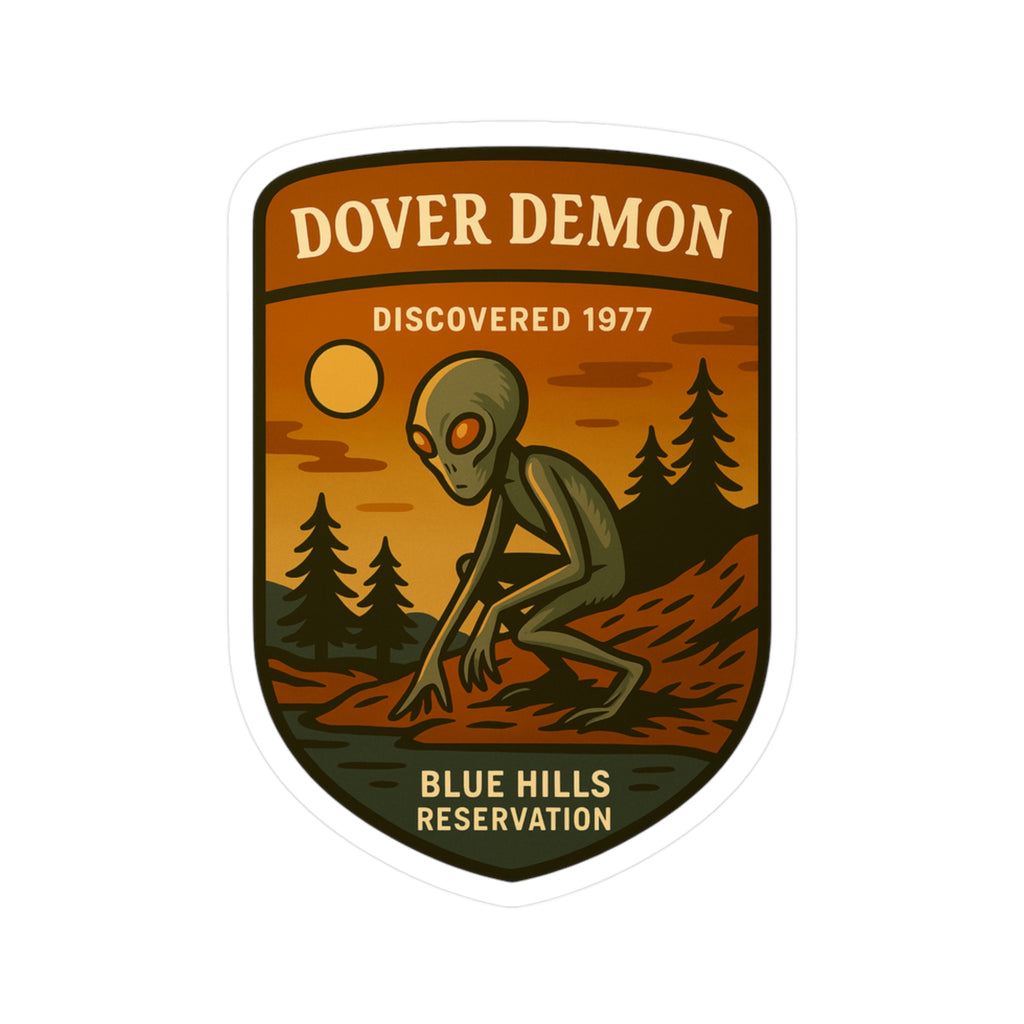 Dover Demon Alien patch sticker Kiss-Cut Vinyl Decal | Blue Hills reservation