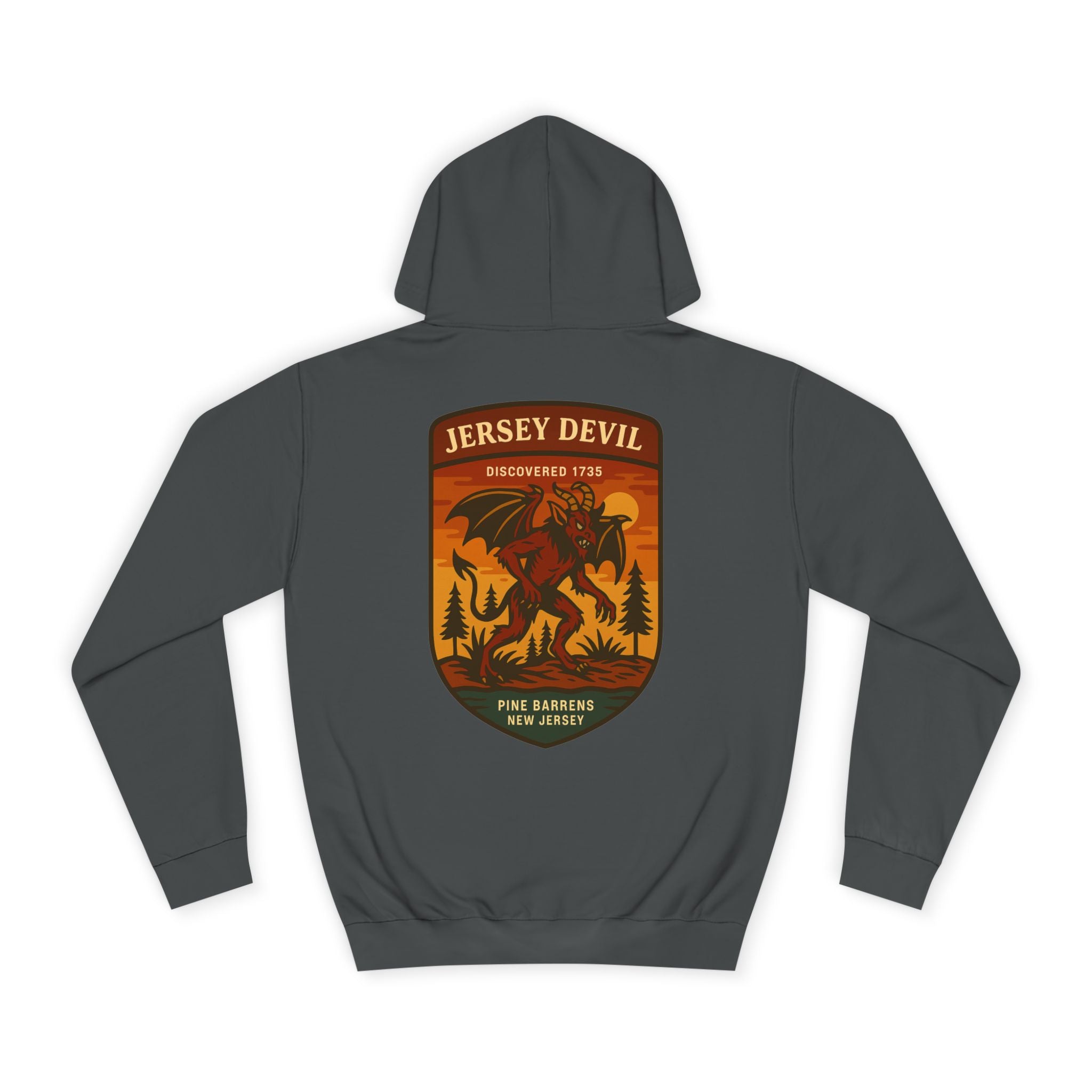 Jersey Devil Patch Hoodie | Retro National Park Style