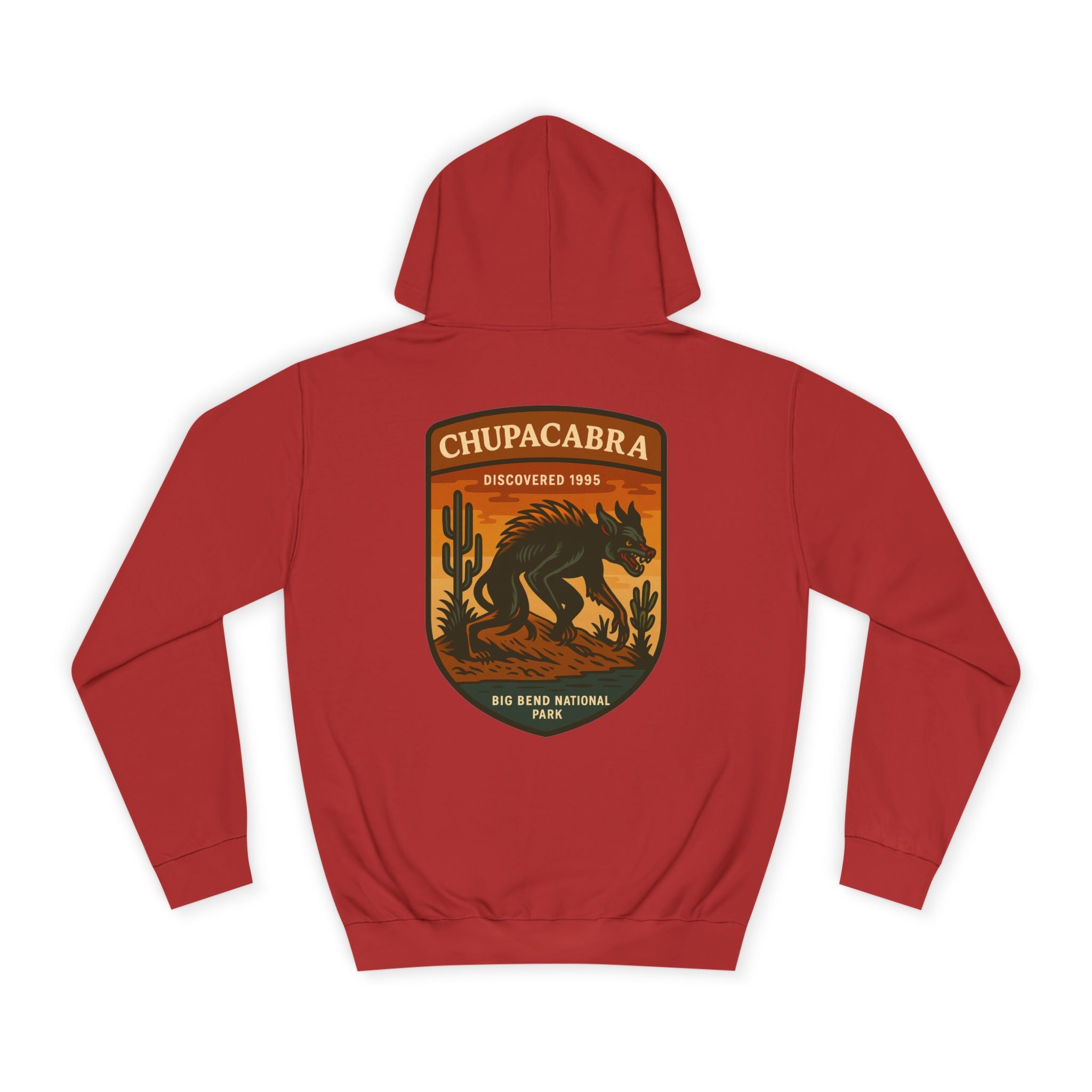 Chupacabra Patch Hoodie | Retro National Park Style
