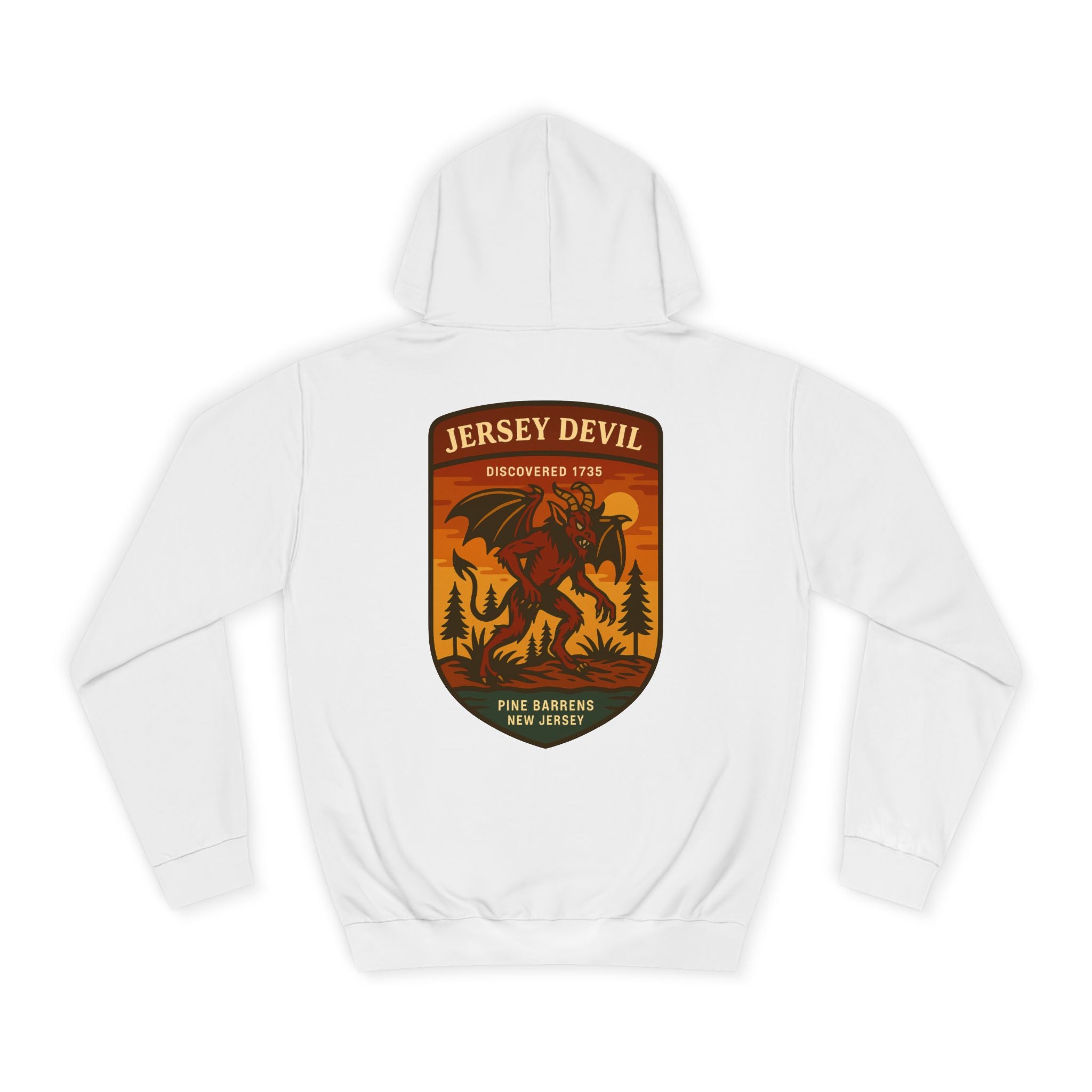 Jersey Devil Patch Hoodie | Retro National Park Style