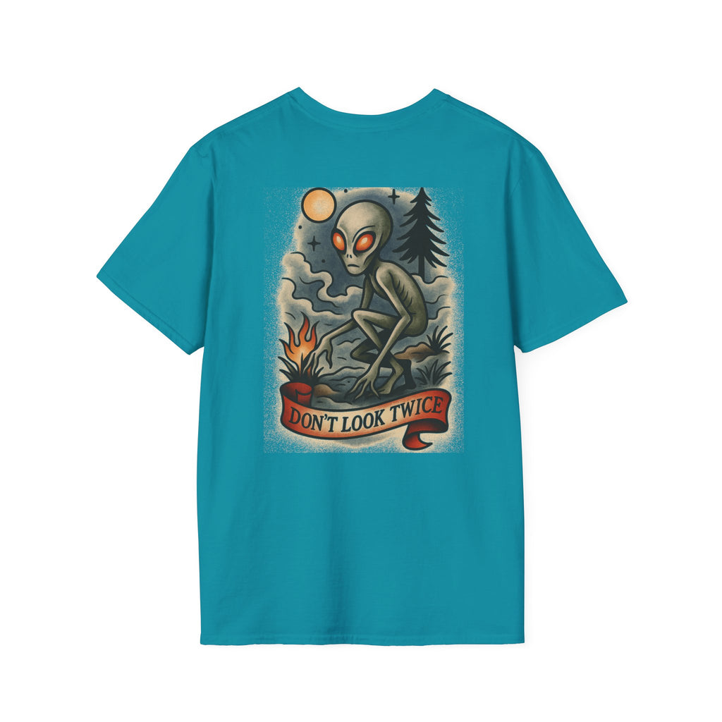 Dover Demon Adventure Retro Graphic Tee | Cryptozoology Unisex Softstyle T-Shirt