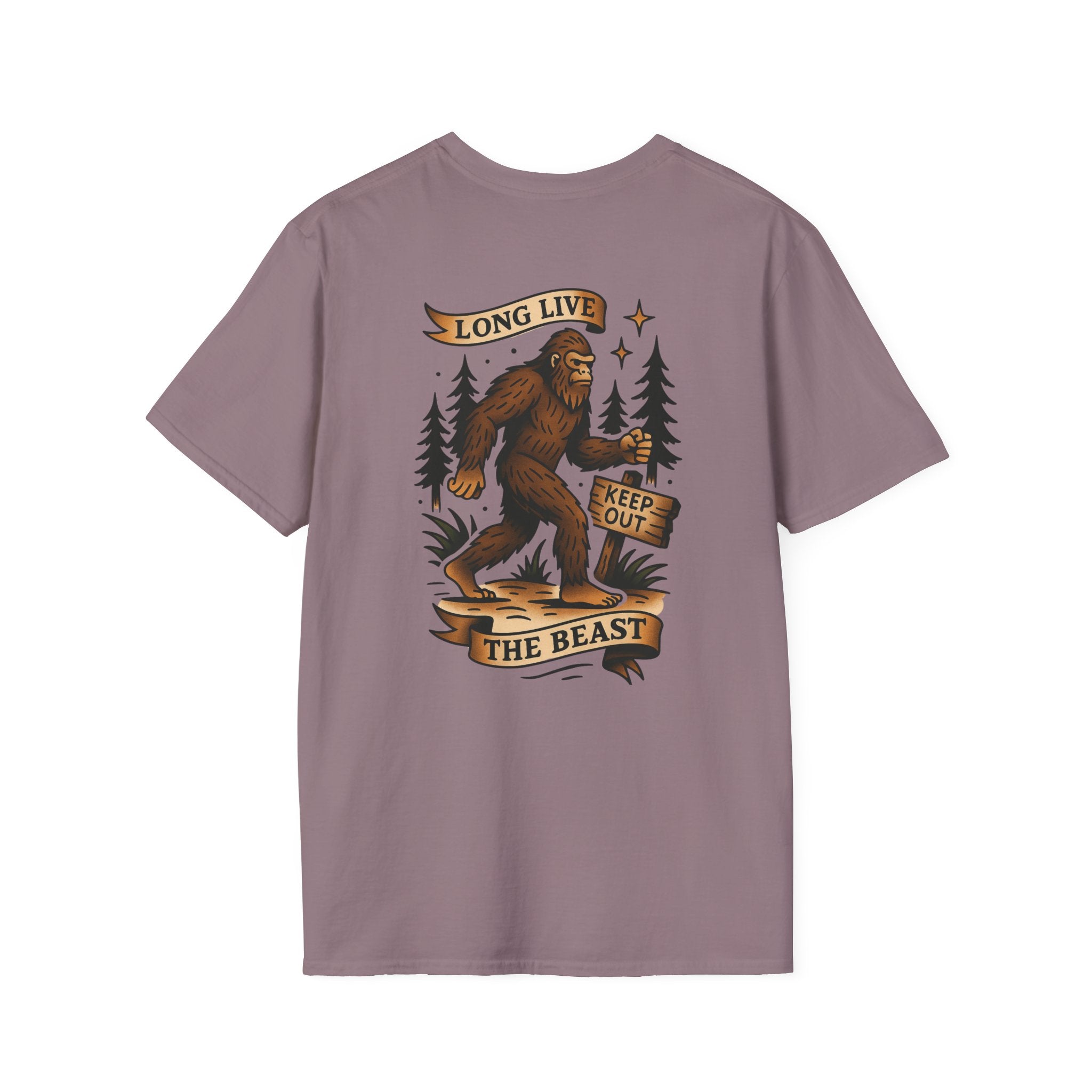 Bigfoot Adventure Retro Graphic Tee | Cryptozoology Unisex Softstyle T-Shirt