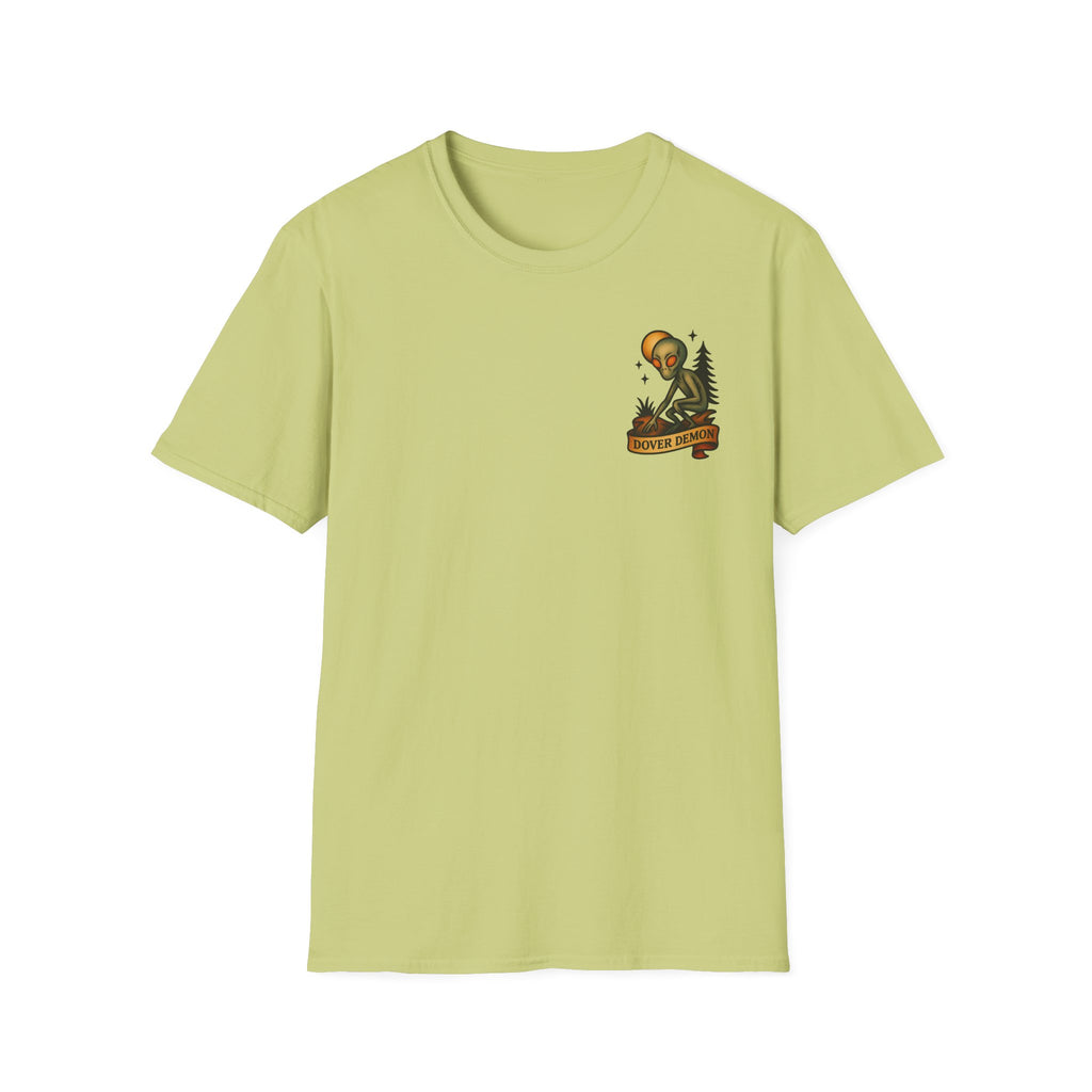 Dover Demon Adventure Retro Graphic Tee | Cryptozoology Unisex Softstyle T-Shirt