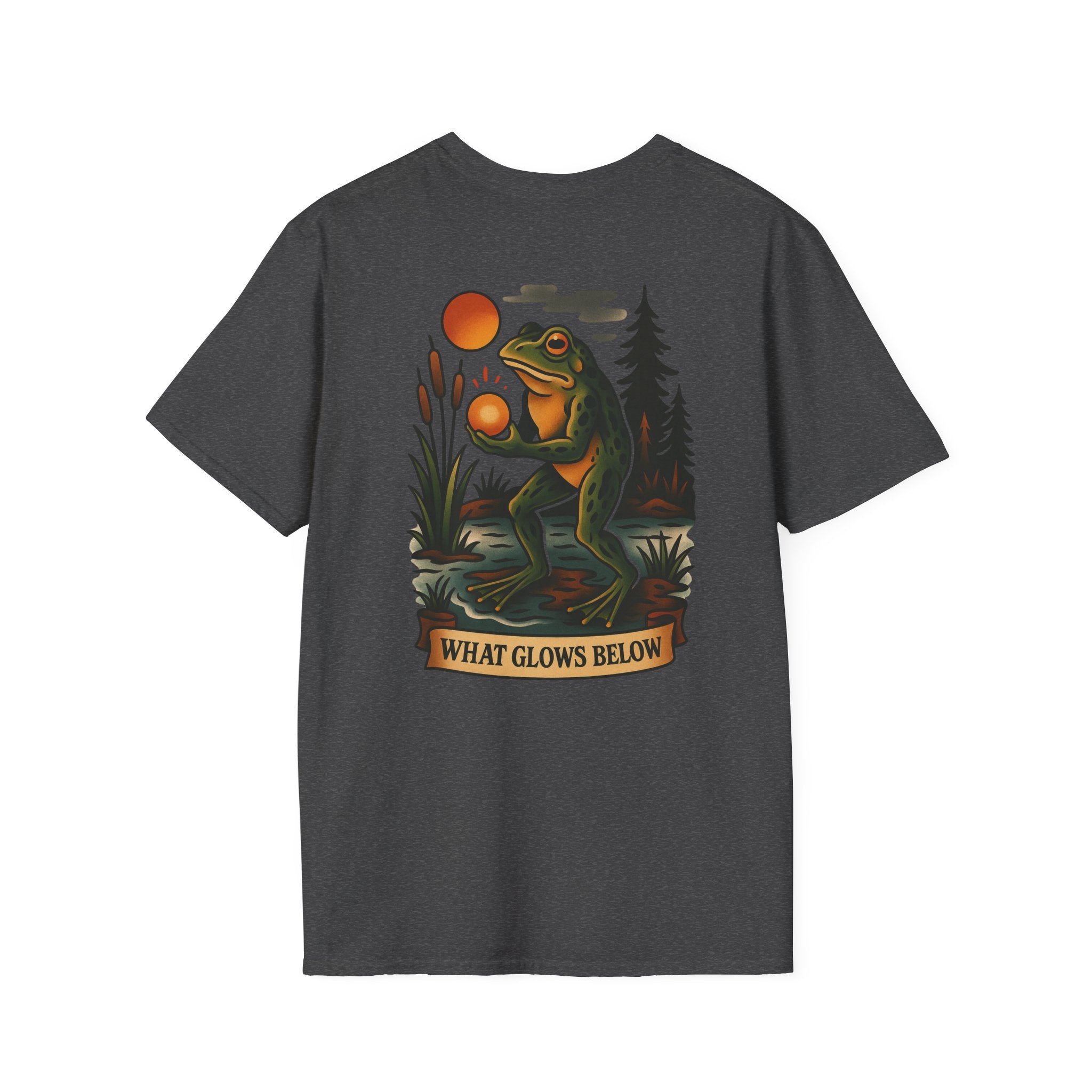 Loveland Frogman Adventure Retro Graphic Tee | Cryptozoology Unisex Softstyle T-Shirt