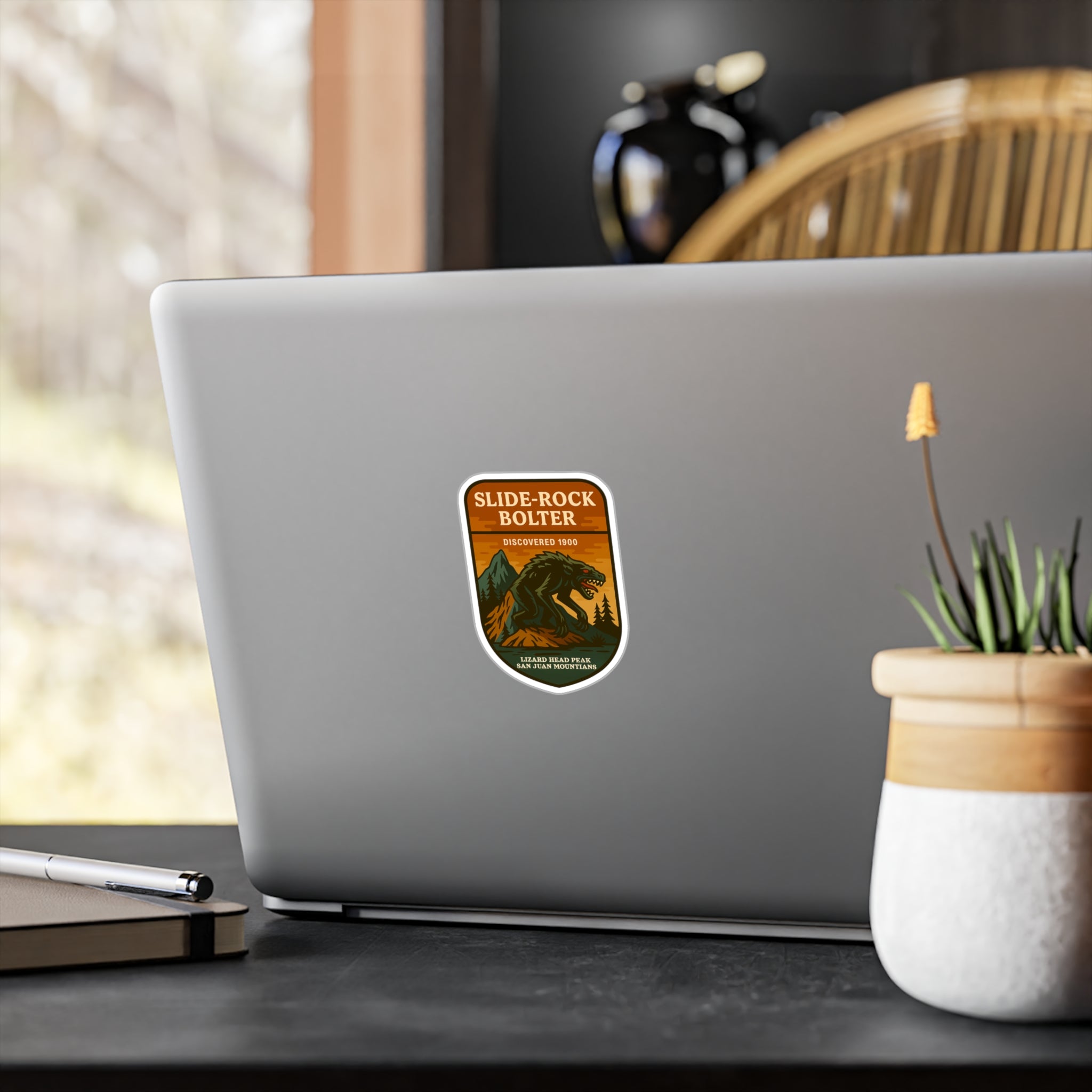 Slide Rock Bolter Patch Logo Kiss-Cut Vinyl Decal | Monolithic National Forest