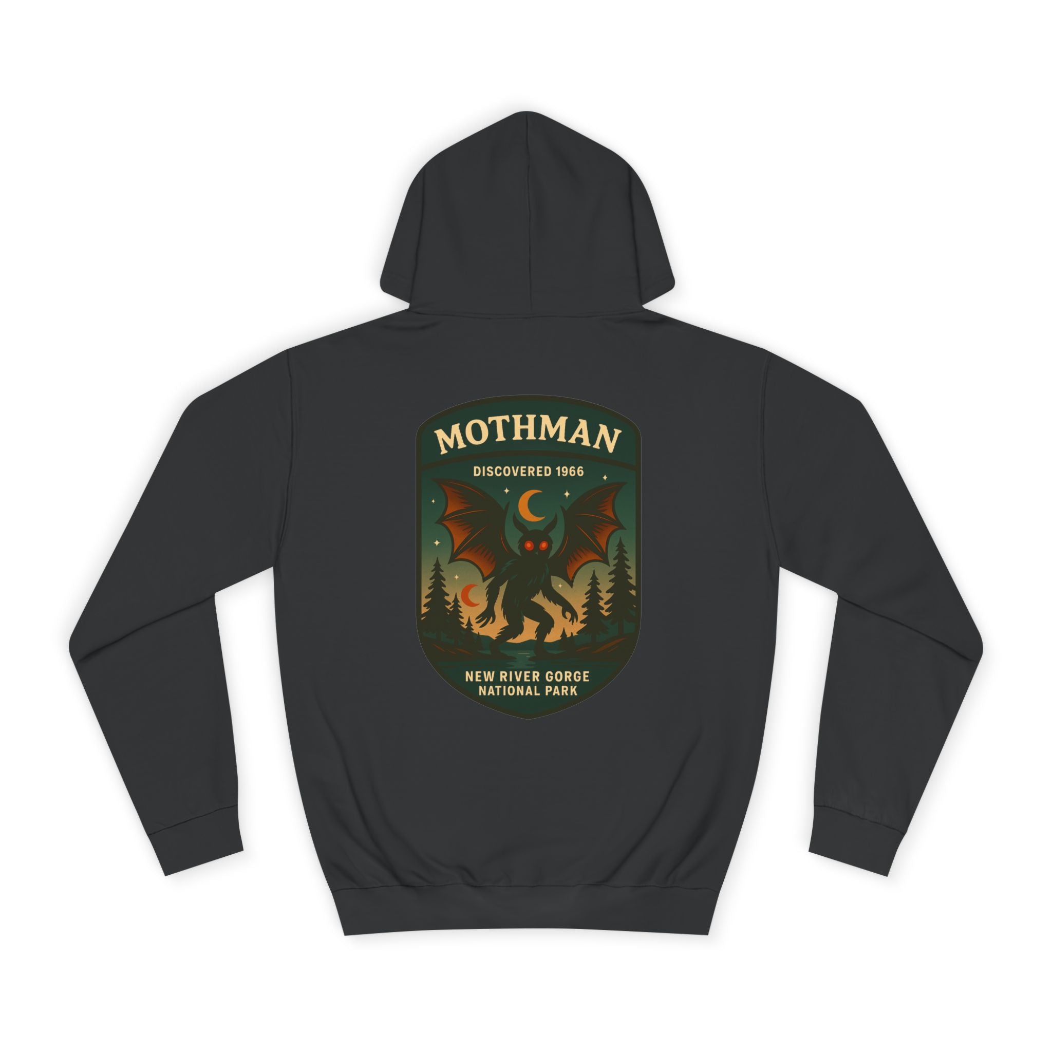 Mothman Patch Hoodie | Retro National Park Style