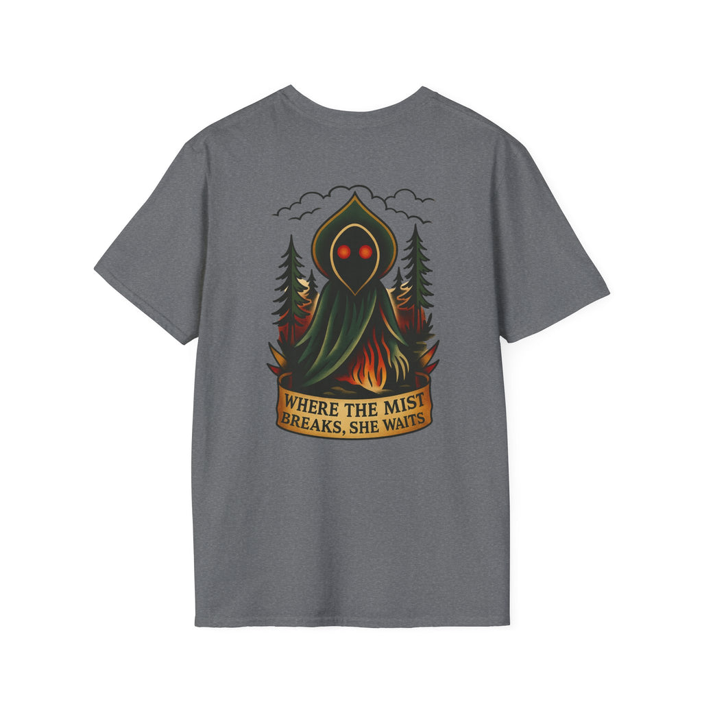 Flatwoods Monster Adventure Retro Graphic Tee | Cryptozoology Unisex Softstyle T-Shirt