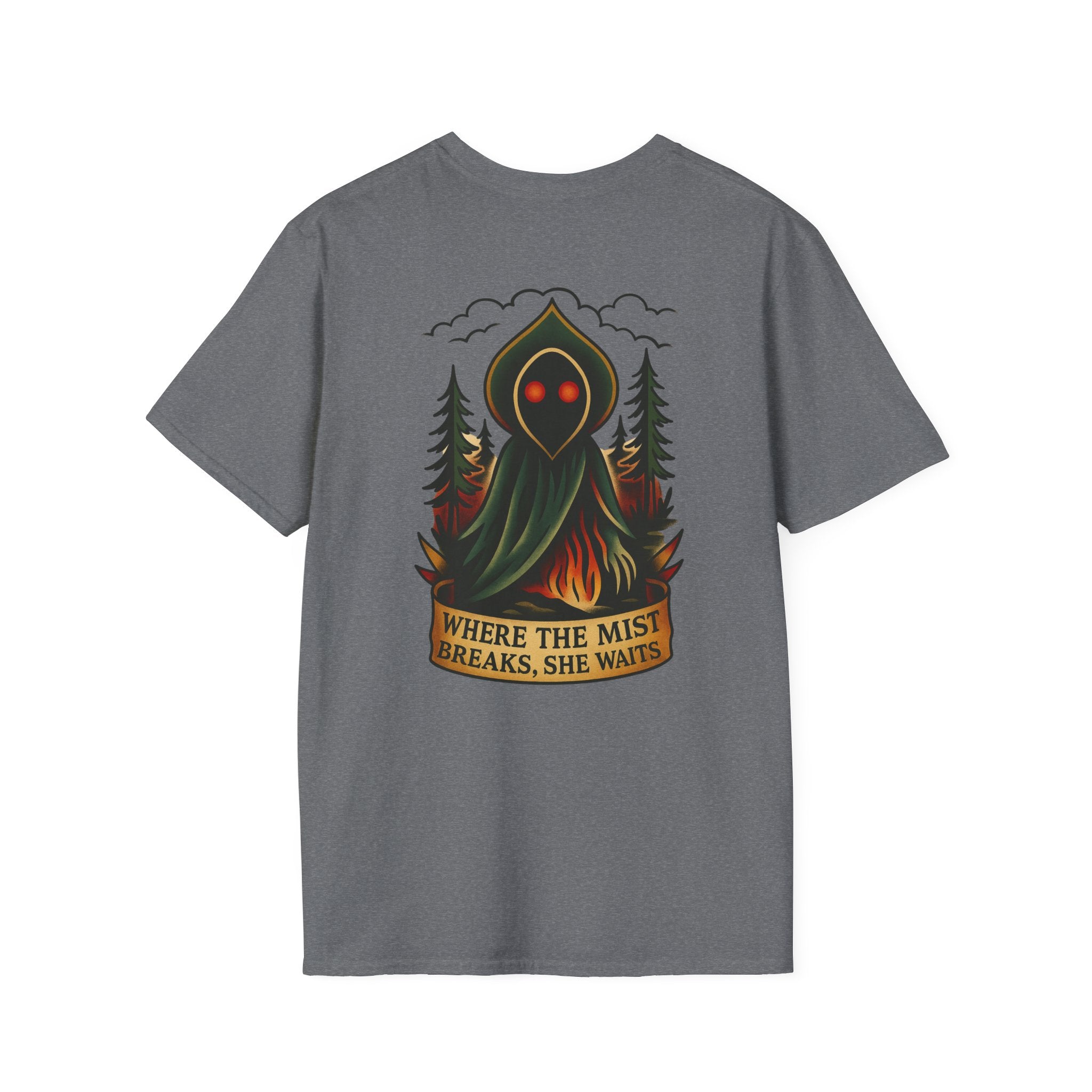 Flatwoods Monster Adventure Retro Graphic Tee | Cryptozoology Unisex Softstyle T-Shirt