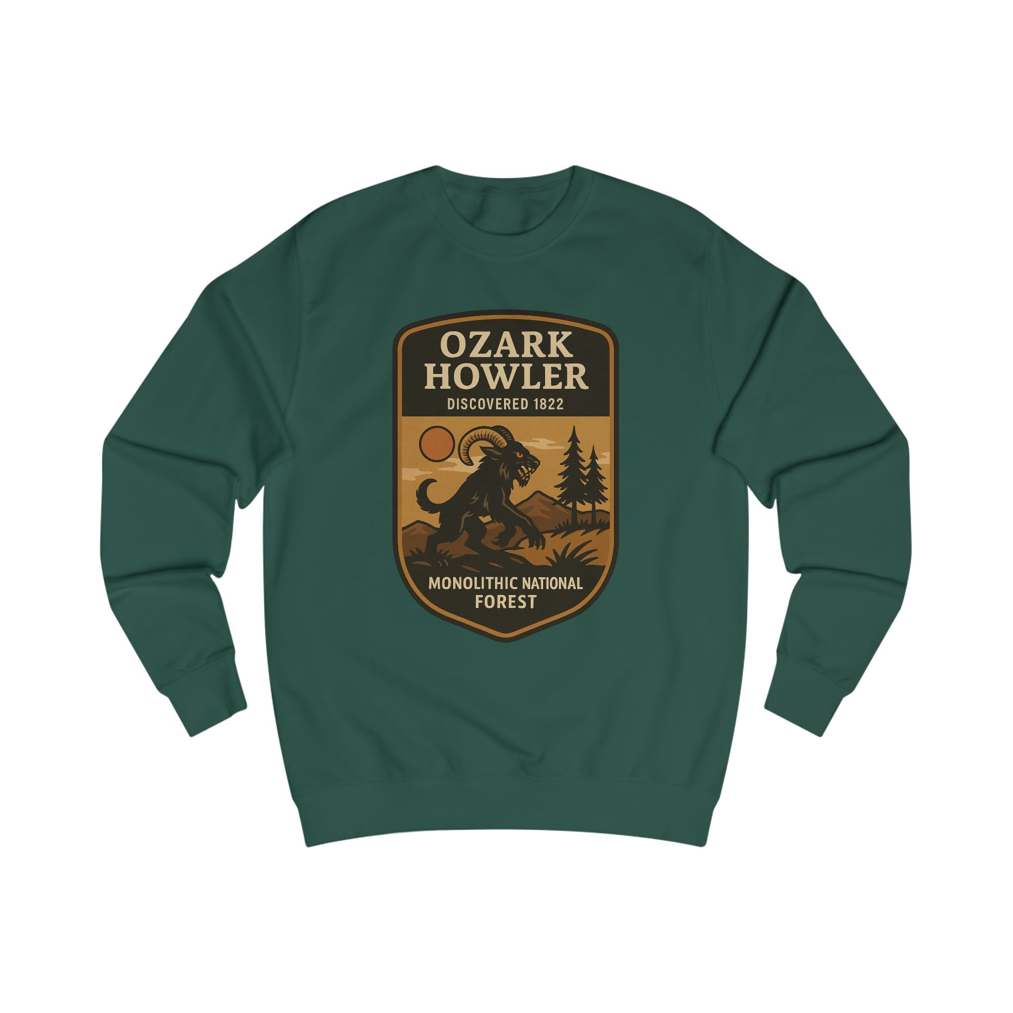 Ozark Howler Adventure Sweatshirt | Retro National Park Cryptid