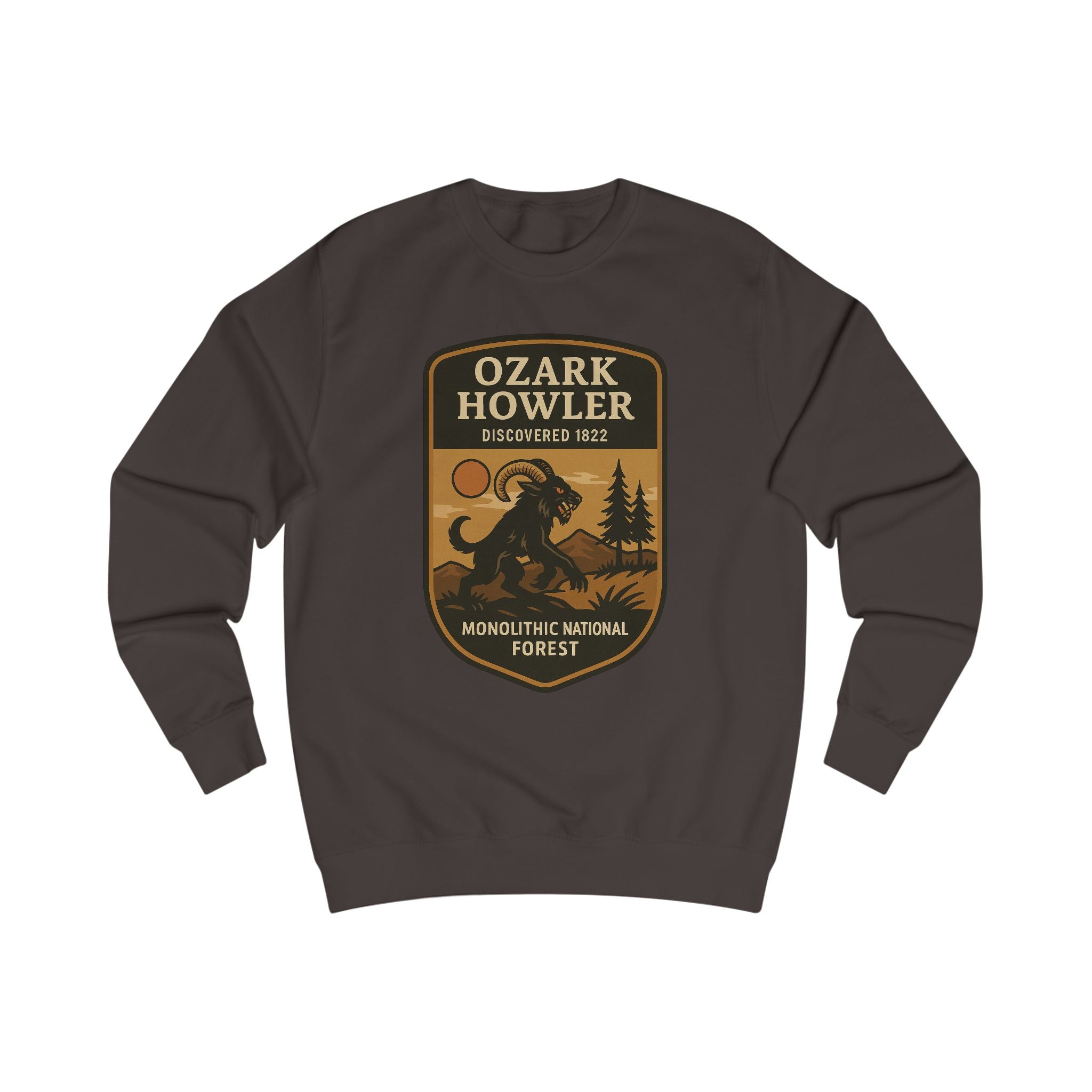 Ozark Howler Adventure Sweatshirt | Retro National Park Cryptid
