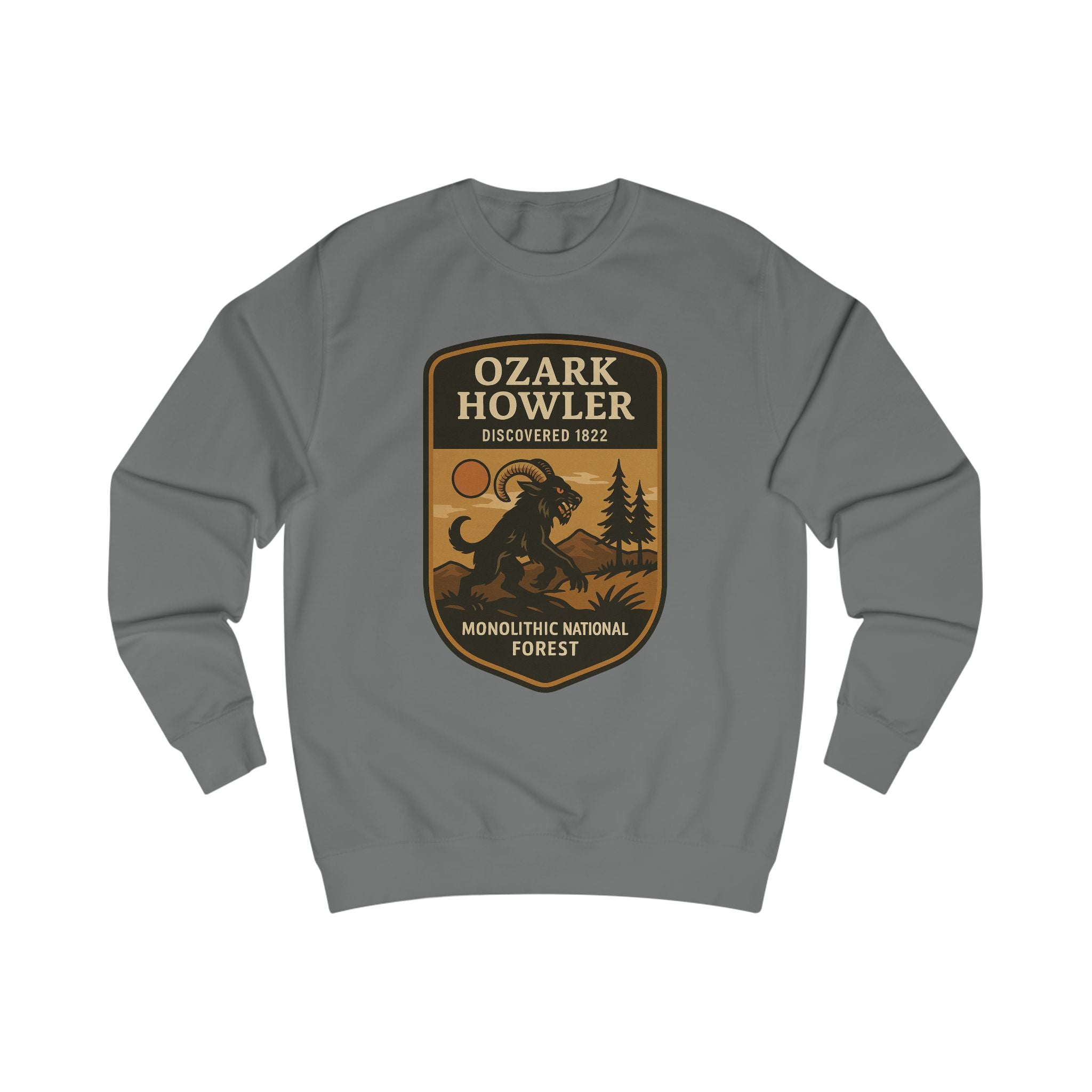 Ozark Howler Adventure Sweatshirt | Retro National Park Cryptid