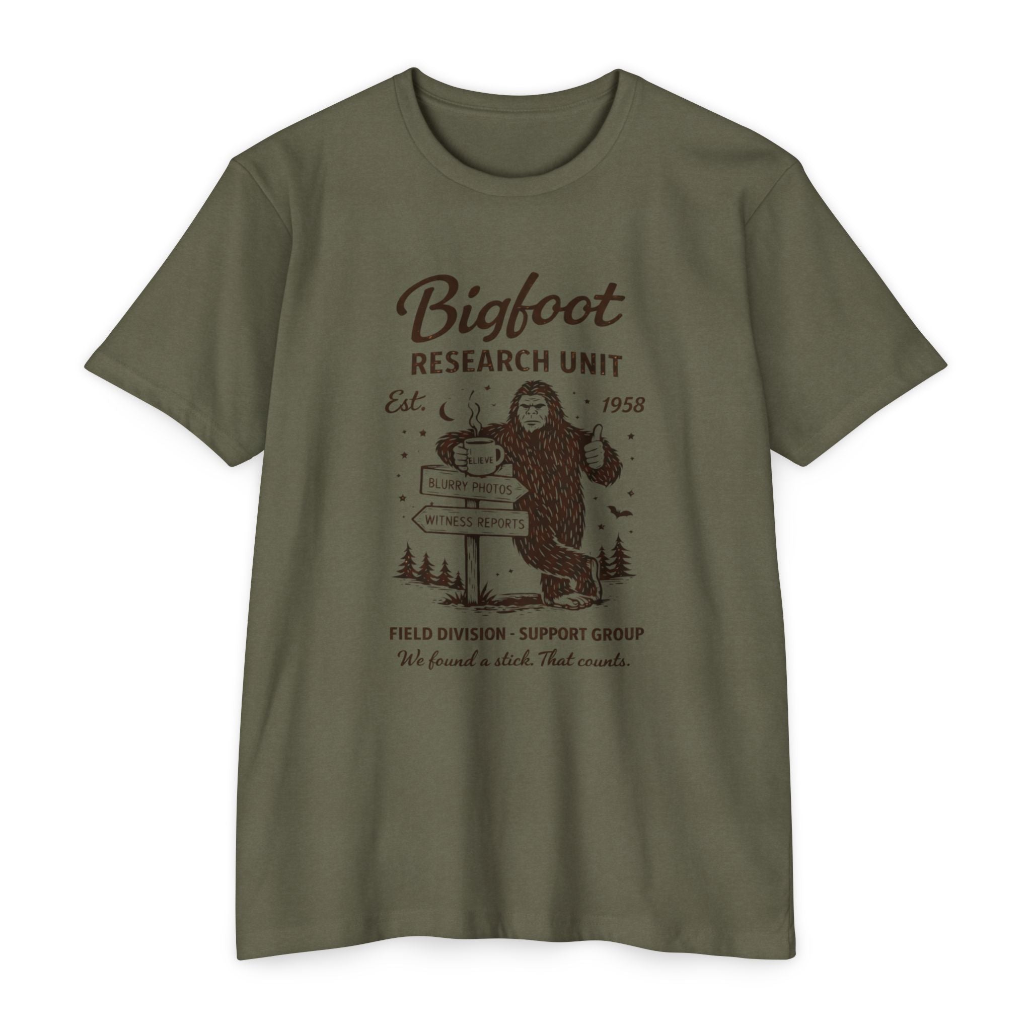 Bigfoot Research Unit T-Shirt : Vintage Sasquatch Field Division Tee