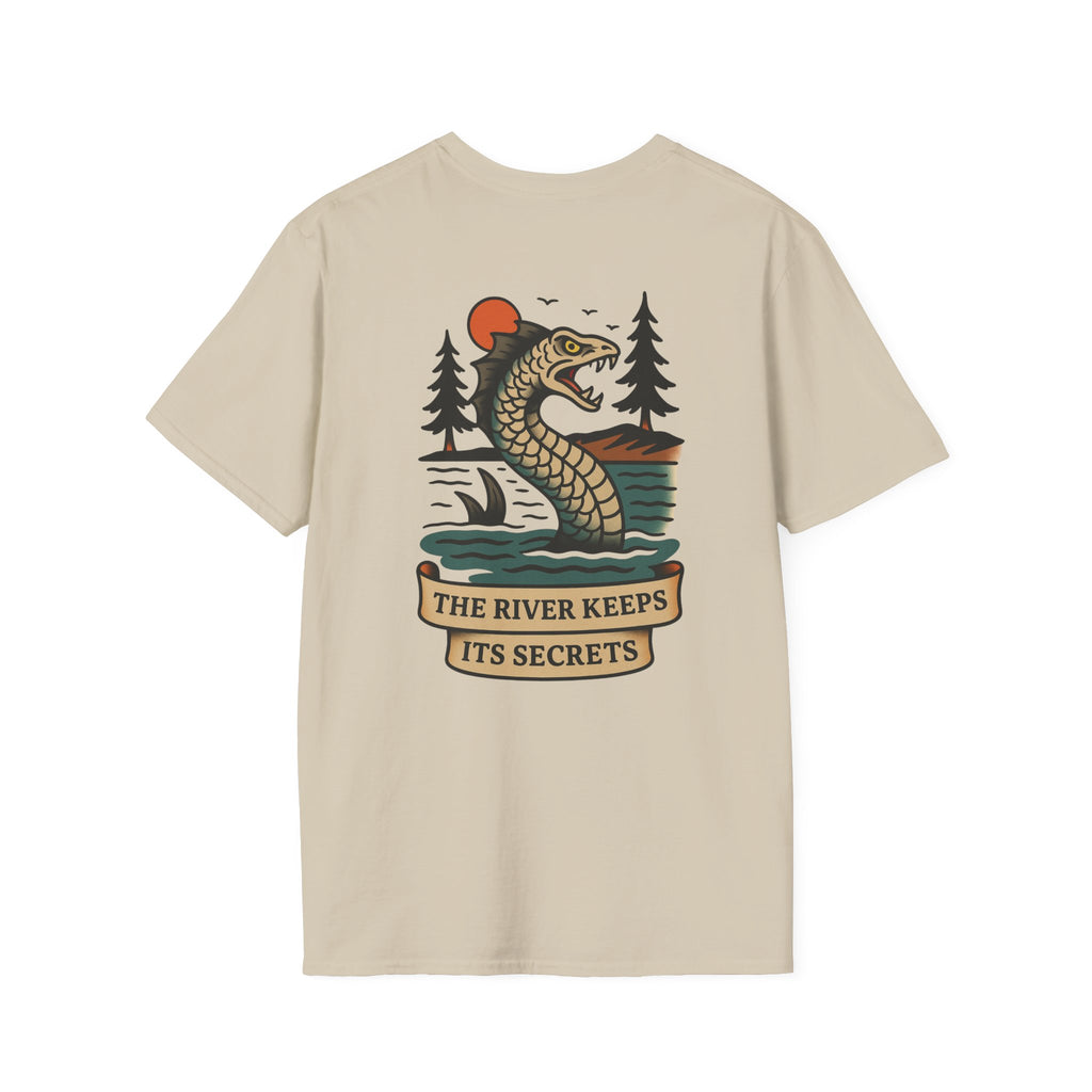 The White River Monster Adventure Retro Graphic Tee | Cryptozoology Unisex Softstyle T-Shirt