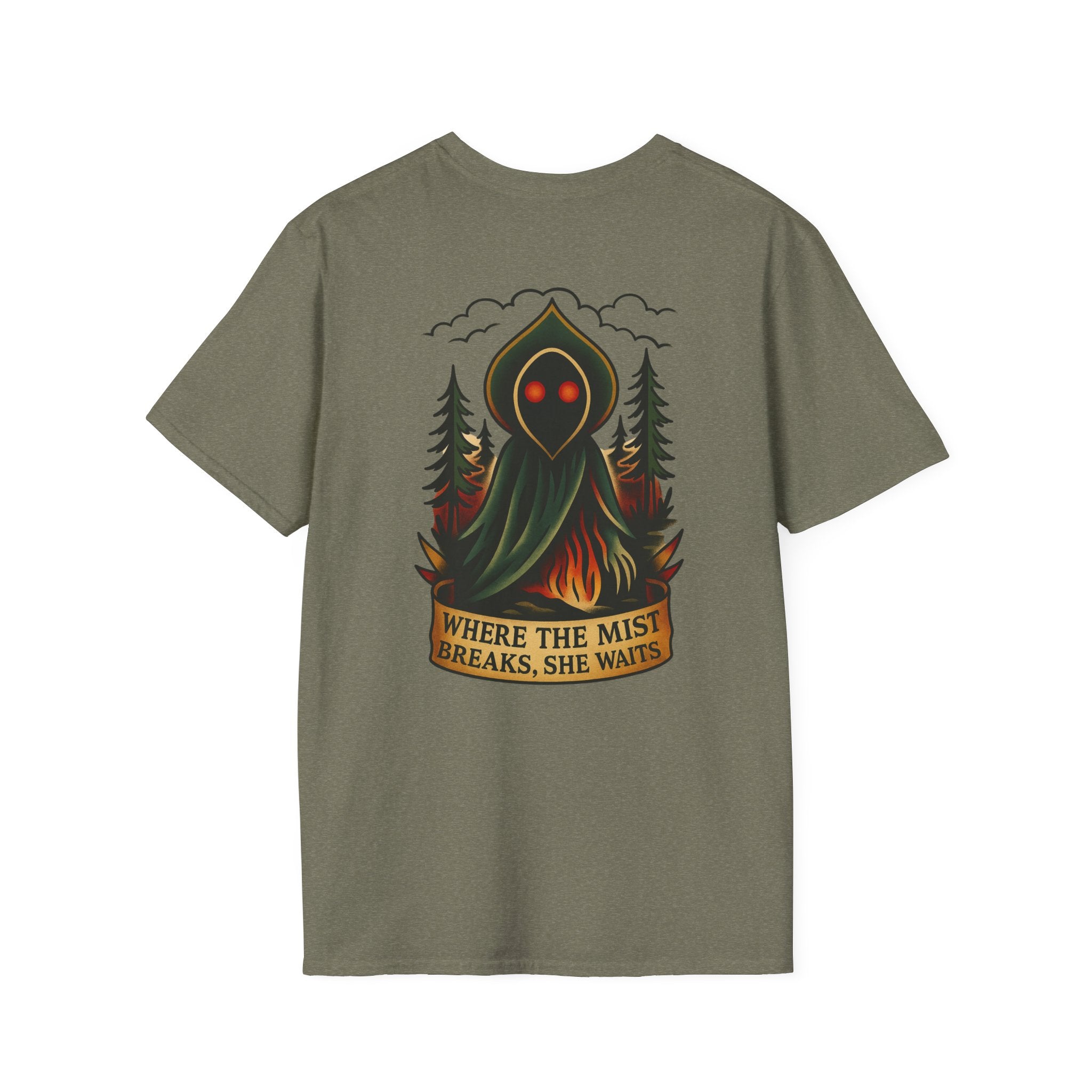 Flatwoods Monster Adventure Retro Graphic Tee | Cryptozoology Unisex Softstyle T-Shirt