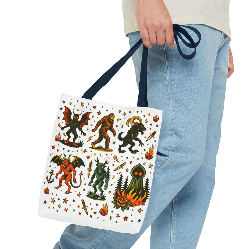 Vintage Cryptid Monsters Tote