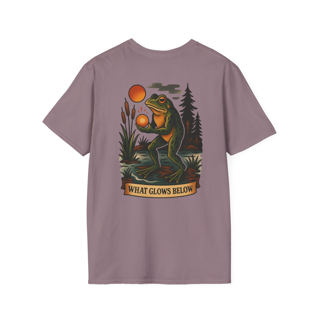 Loveland Frogman Adventure Retro Graphic Tee | Cryptozoology Unisex Softstyle T-Shirt