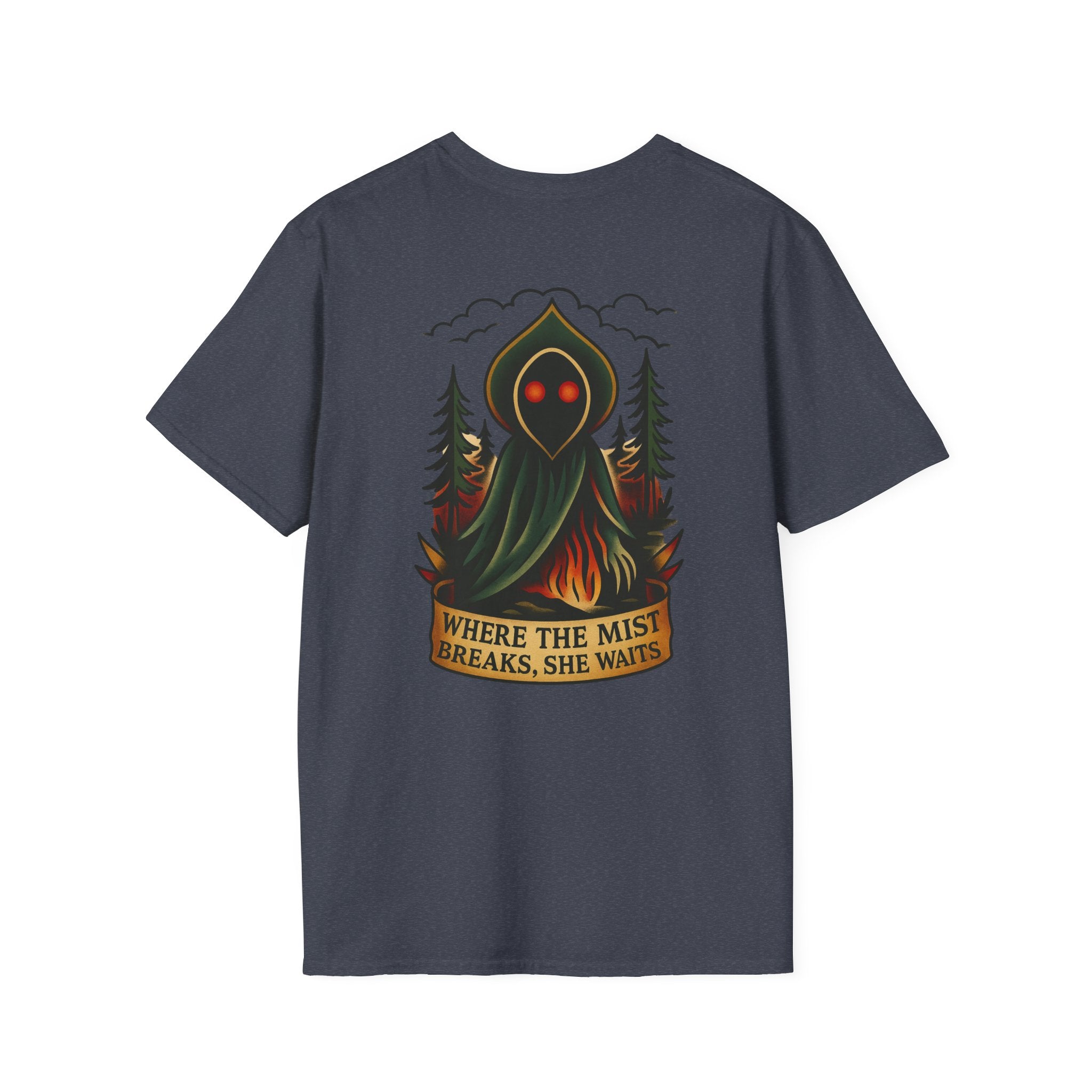 Flatwoods Monster Adventure Retro Graphic Tee | Cryptozoology Unisex Softstyle T-Shirt