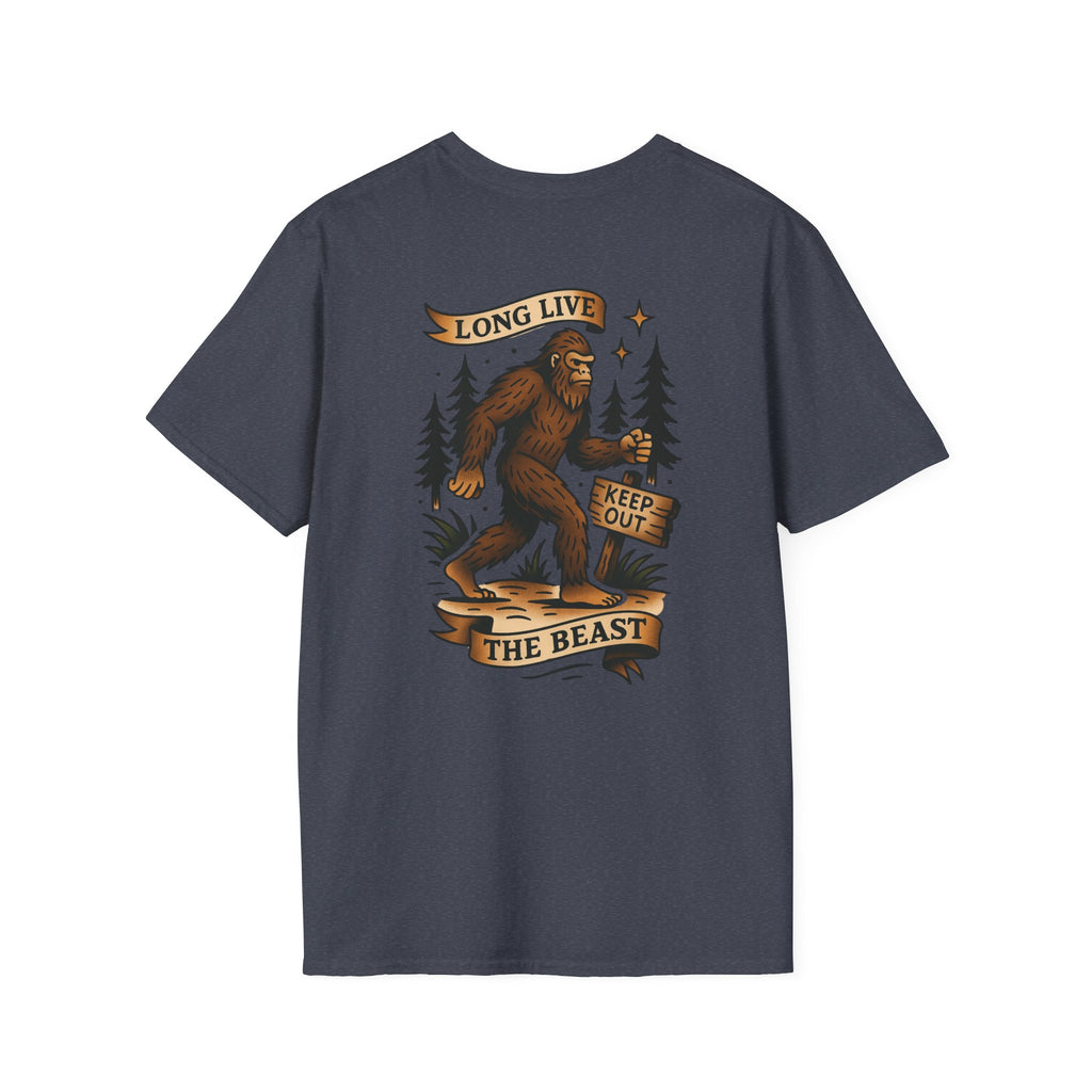 Bigfoot Adventure Retro Graphic Tee | Cryptozoology Unisex Softstyle T-Shirt