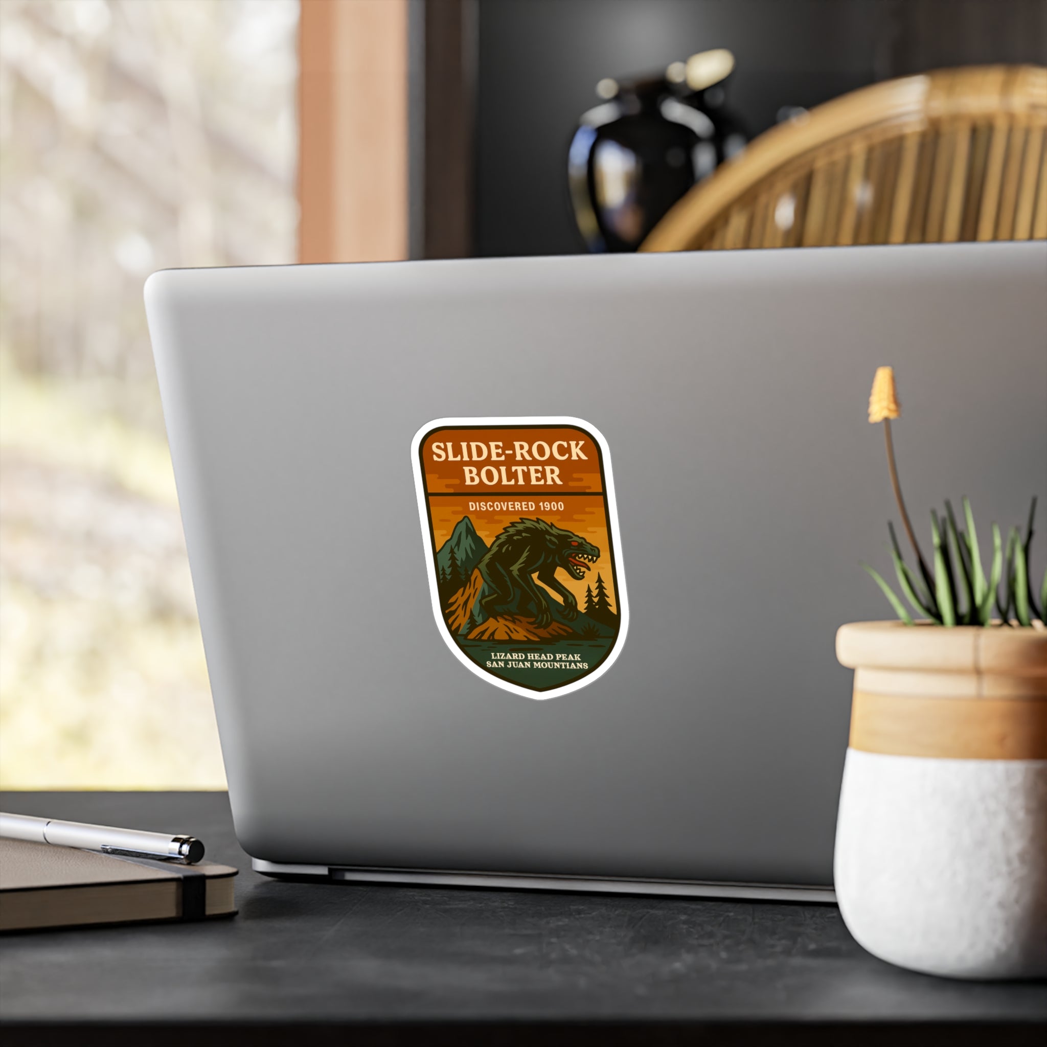 Slide Rock Bolter Patch Logo Kiss-Cut Vinyl Decal | Monolithic National Forest