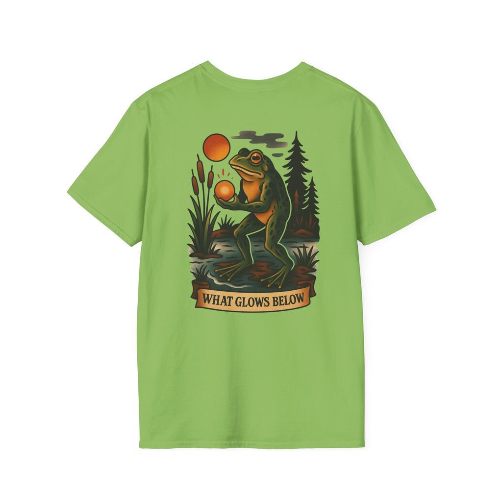 Loveland Frogman Adventure Retro Graphic Tee | Cryptozoology Unisex Softstyle T-Shirt