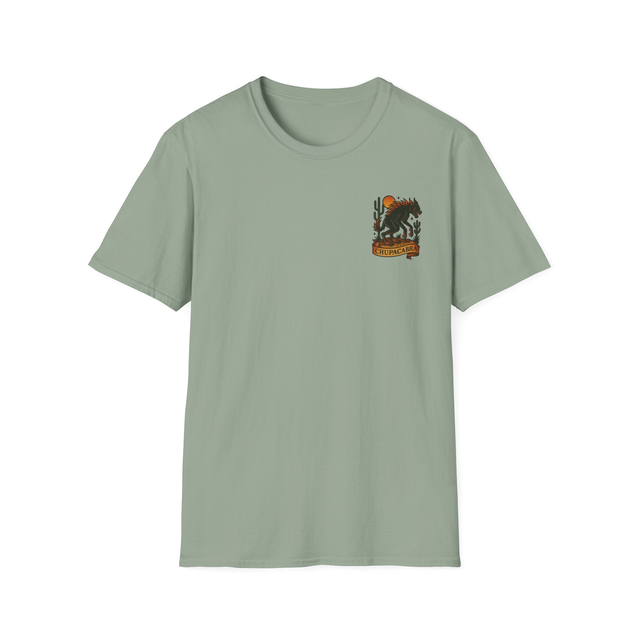 Chupacabra Adventure Retro Graphic Tee | Cryptozoology Unisex Softstyle T-Shirt