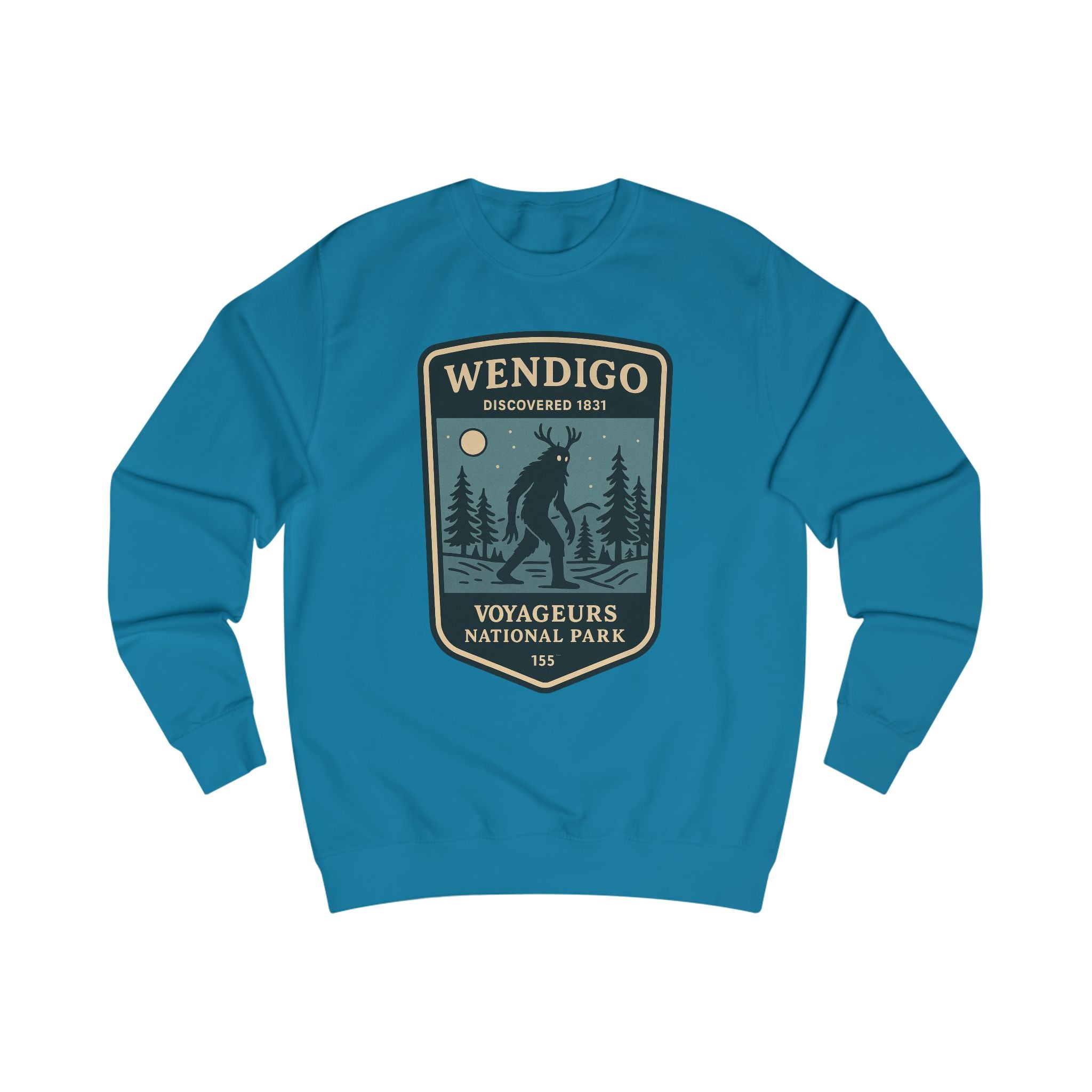 Wendigo Adventure Sweatshirt | Retro National Park Cryptid