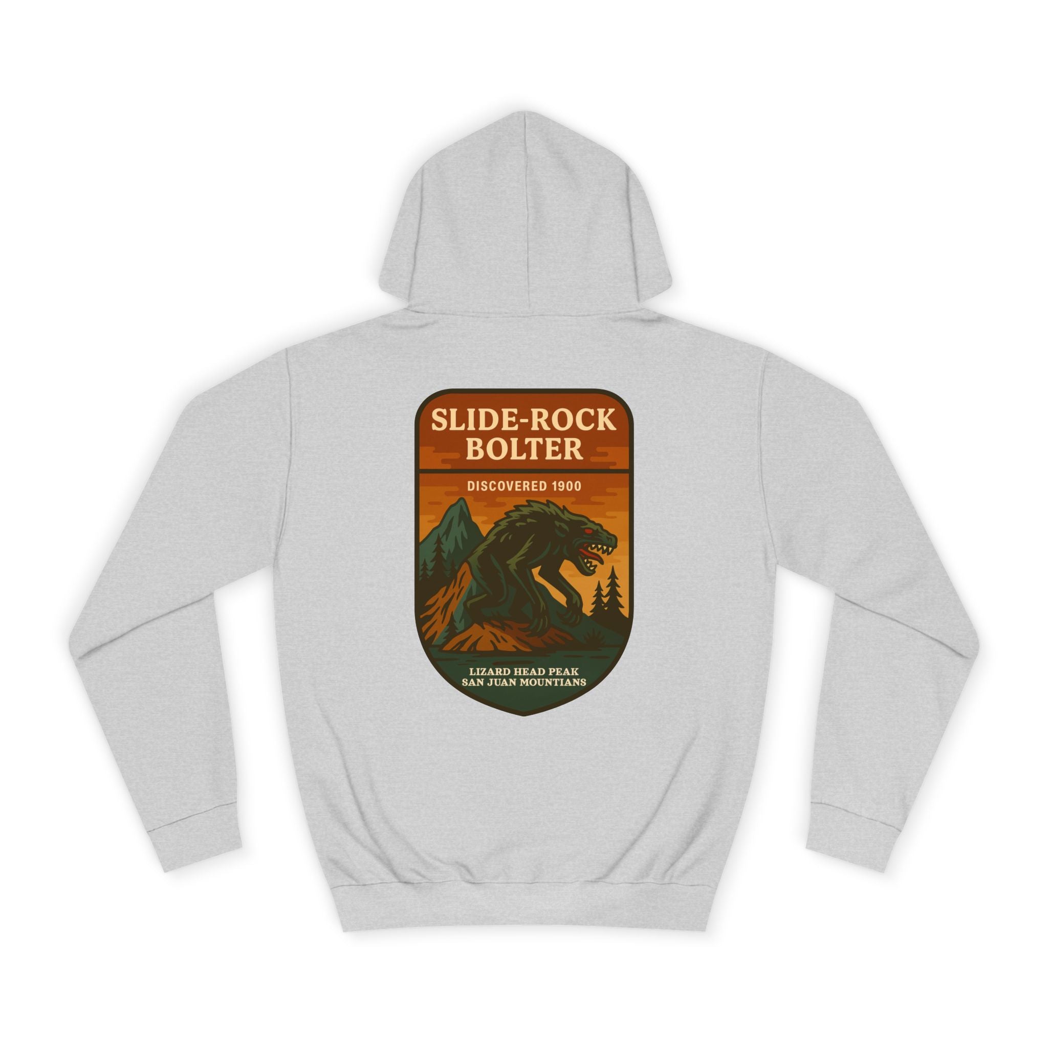 Slide-Rock Bolter Mountain Patch Hoodie | Retro National Park Style