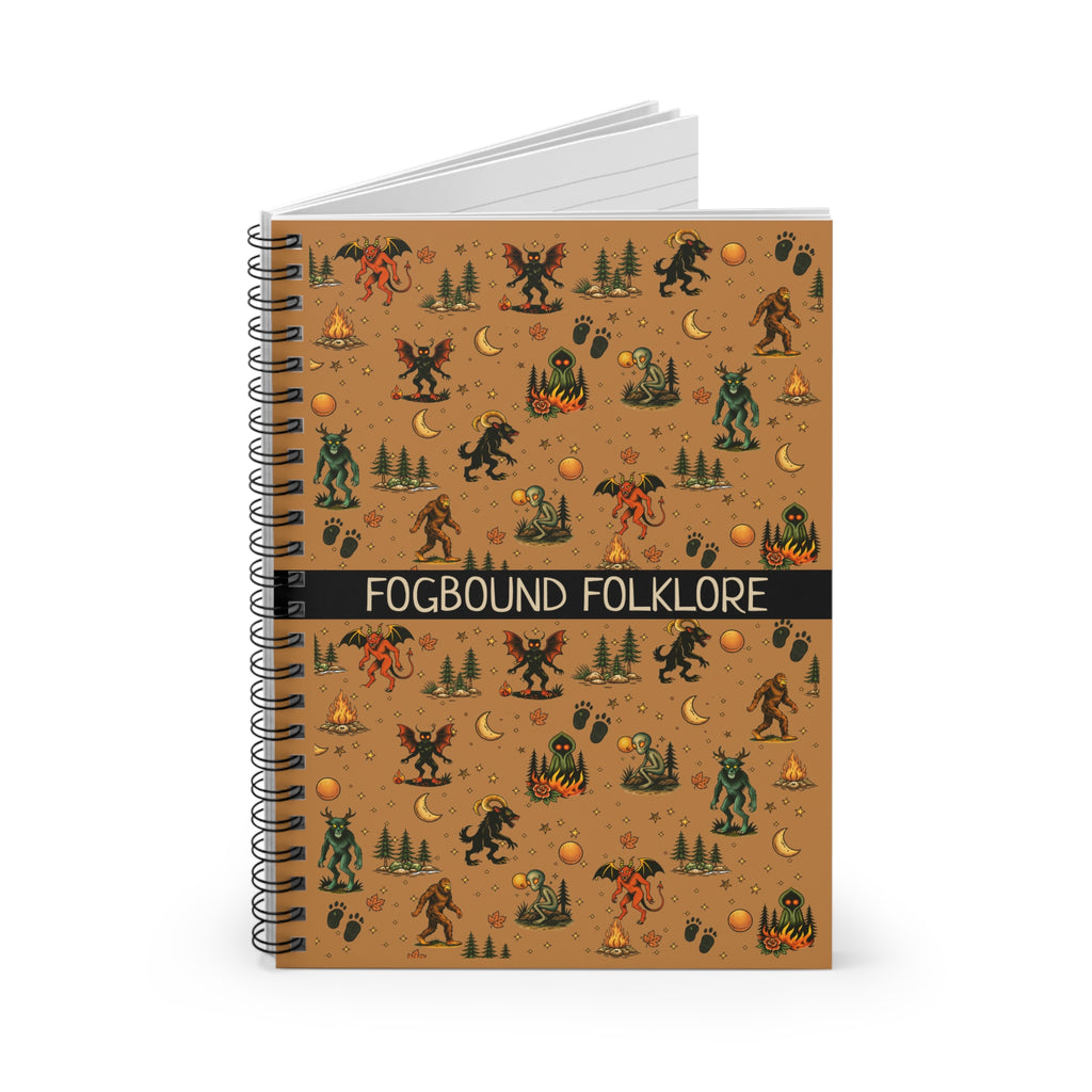Fogbound Folklore Forest Monsters Spiral Notebook