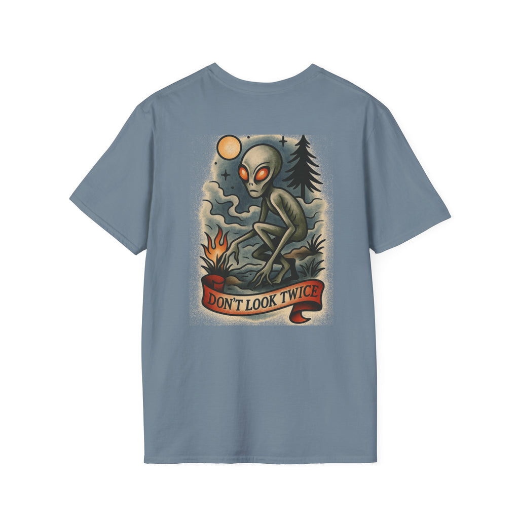 Dover Demon Adventure Retro Graphic Tee | Cryptozoology Unisex Softstyle T-Shirt