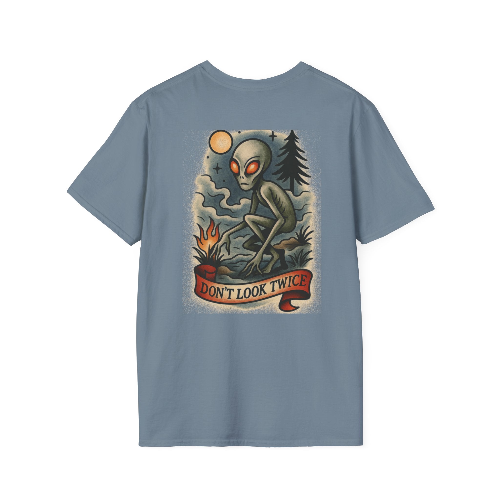 Dover Demon Adventure Retro Graphic Tee | Cryptozoology Unisex Softstyle T-Shirt