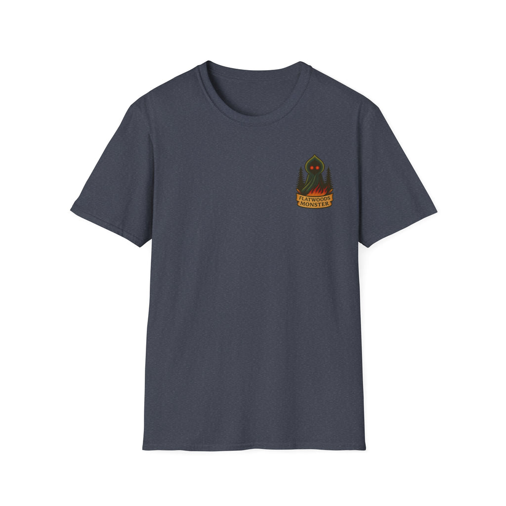 Flatwoods Monster Adventure Retro Graphic Tee | Cryptozoology Unisex Softstyle T-Shirt