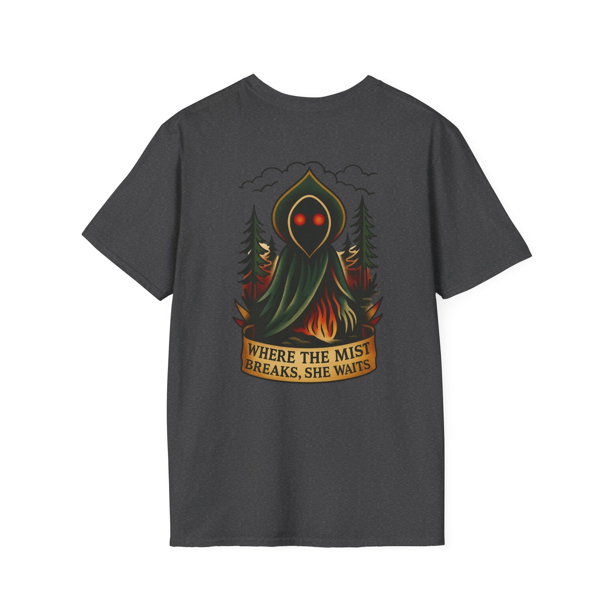 Flatwoods Monster Adventure Retro Graphic Tee | Cryptozoology Unisex Softstyle T-Shirt