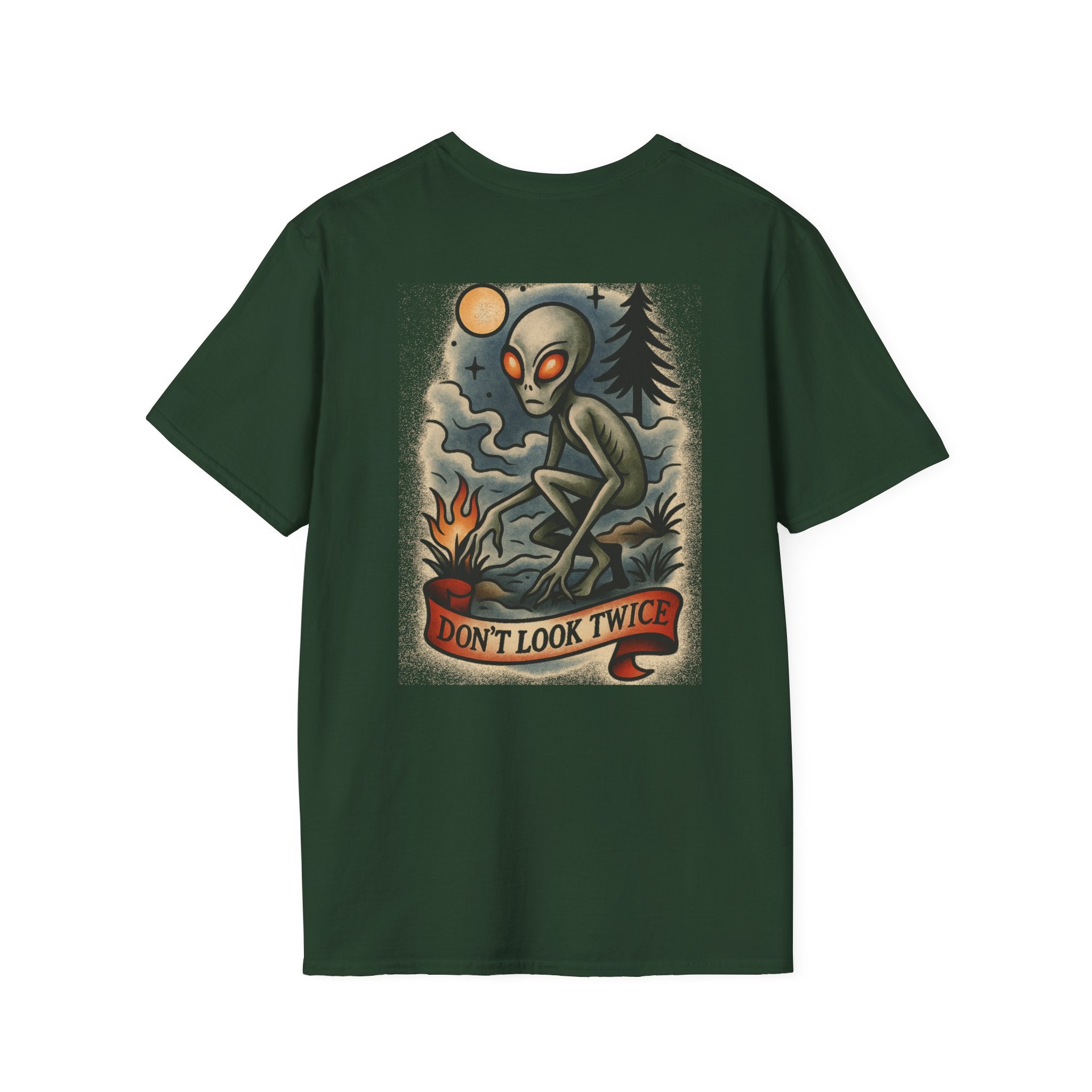 Dover Demon Adventure Retro Graphic Tee | Cryptozoology Unisex Softstyle T-Shirt