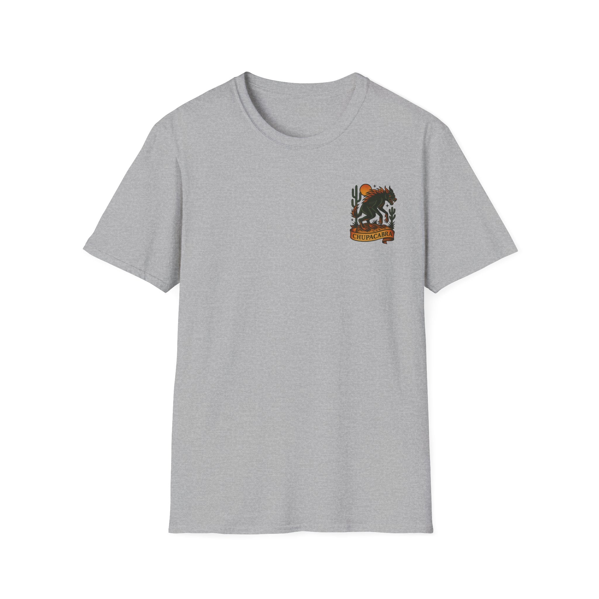 Chupacabra Adventure Retro Graphic Tee | Cryptozoology Unisex Softstyle T-Shirt