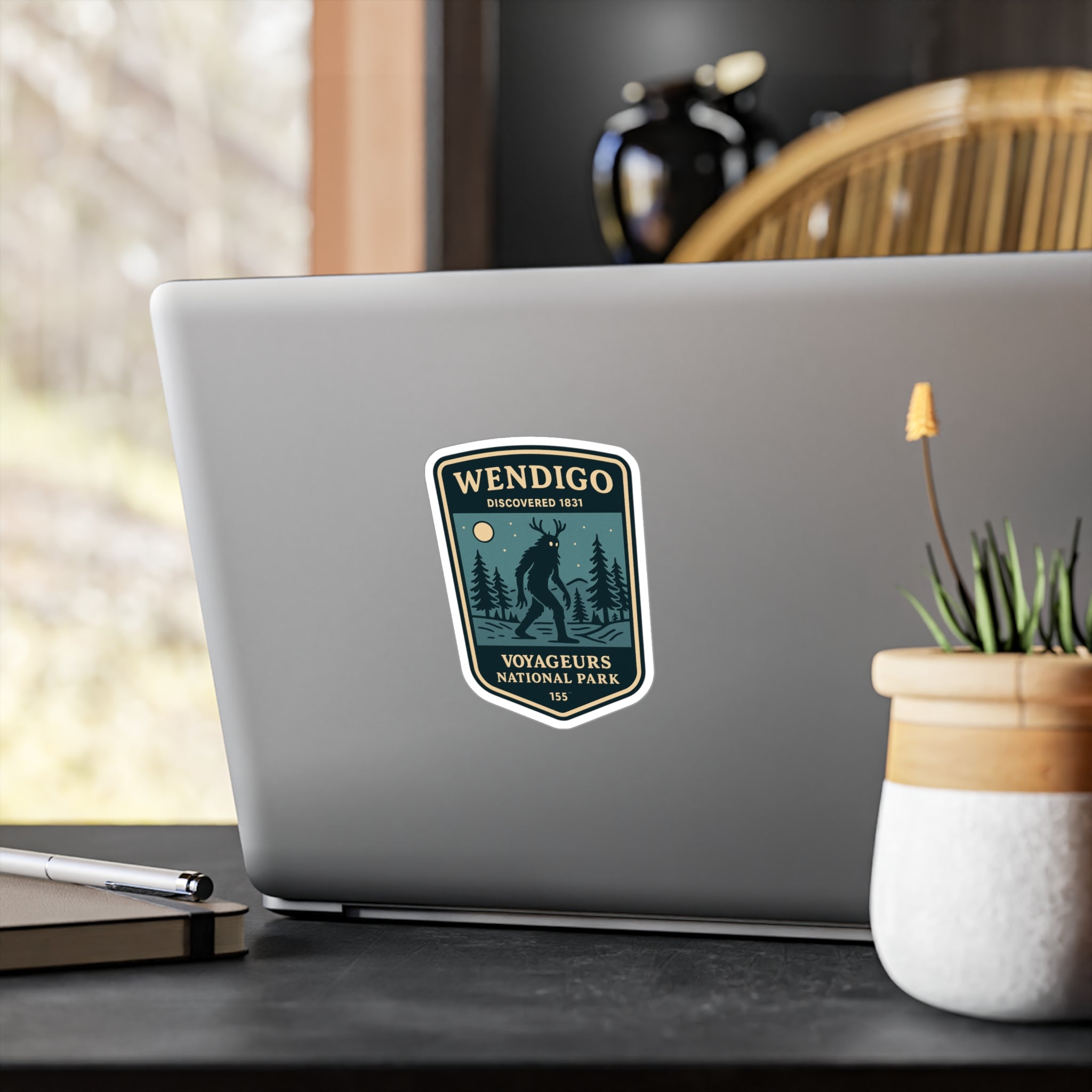 Wendigo National Park Patch Sticker Vinyl Decal | Outdoor Wilderness