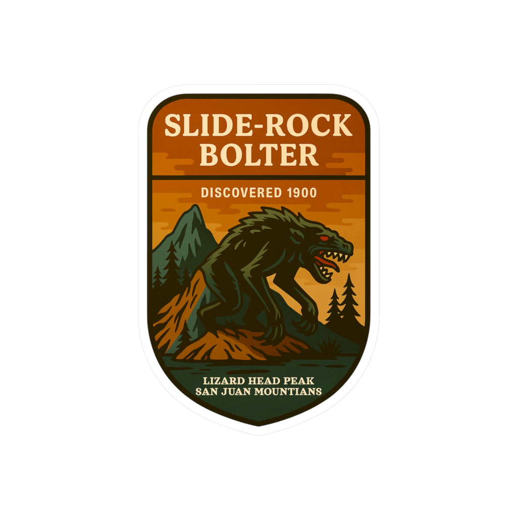 Slide Rock Bolter Patch Logo Kiss-Cut Vinyl Decal | Monolithic National Forest