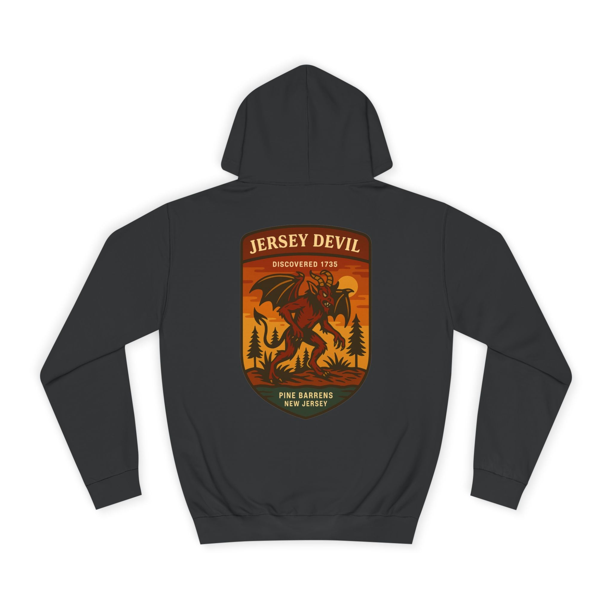 Jersey Devil Patch Hoodie | Retro National Park Style