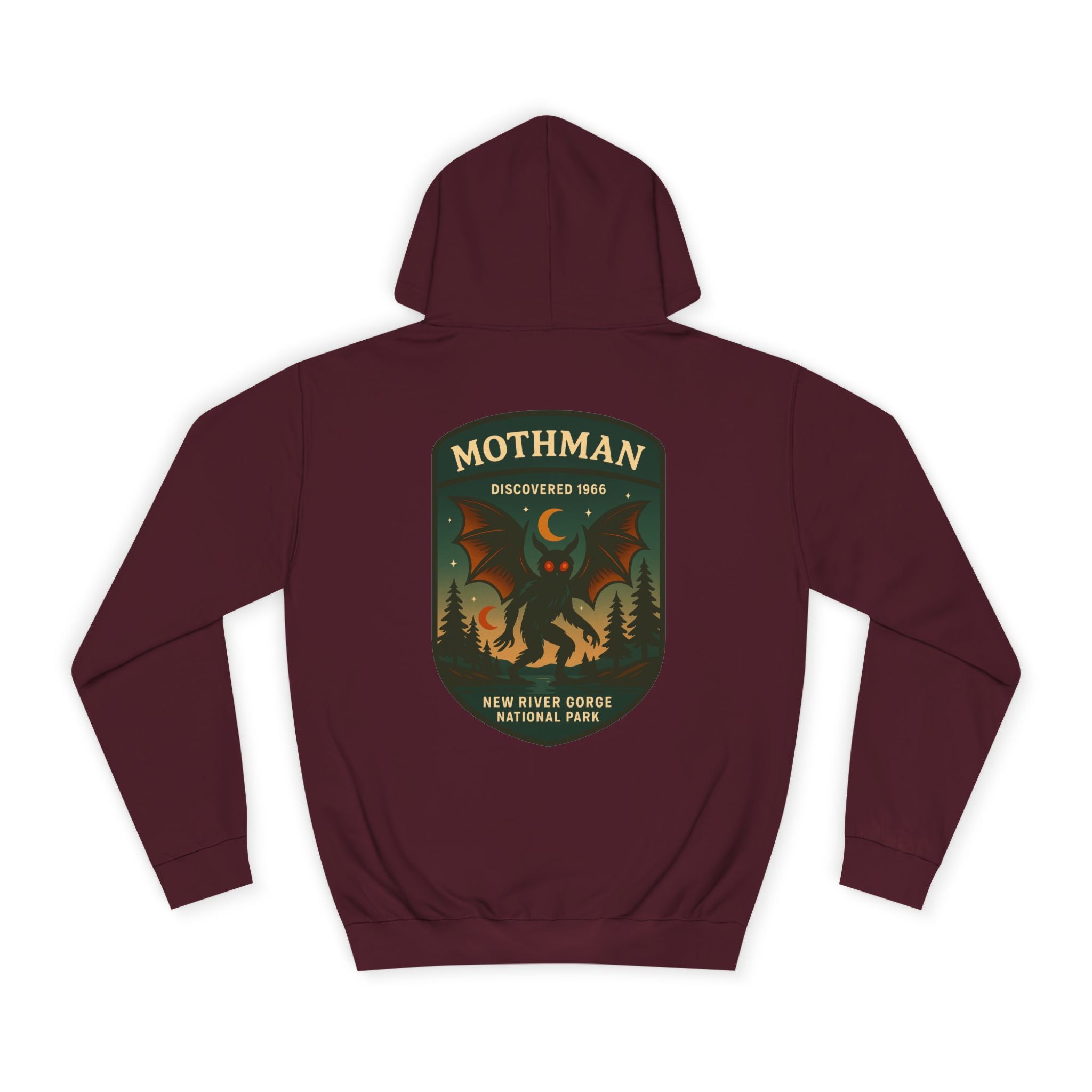 Mothman Patch Hoodie | Retro National Park Style