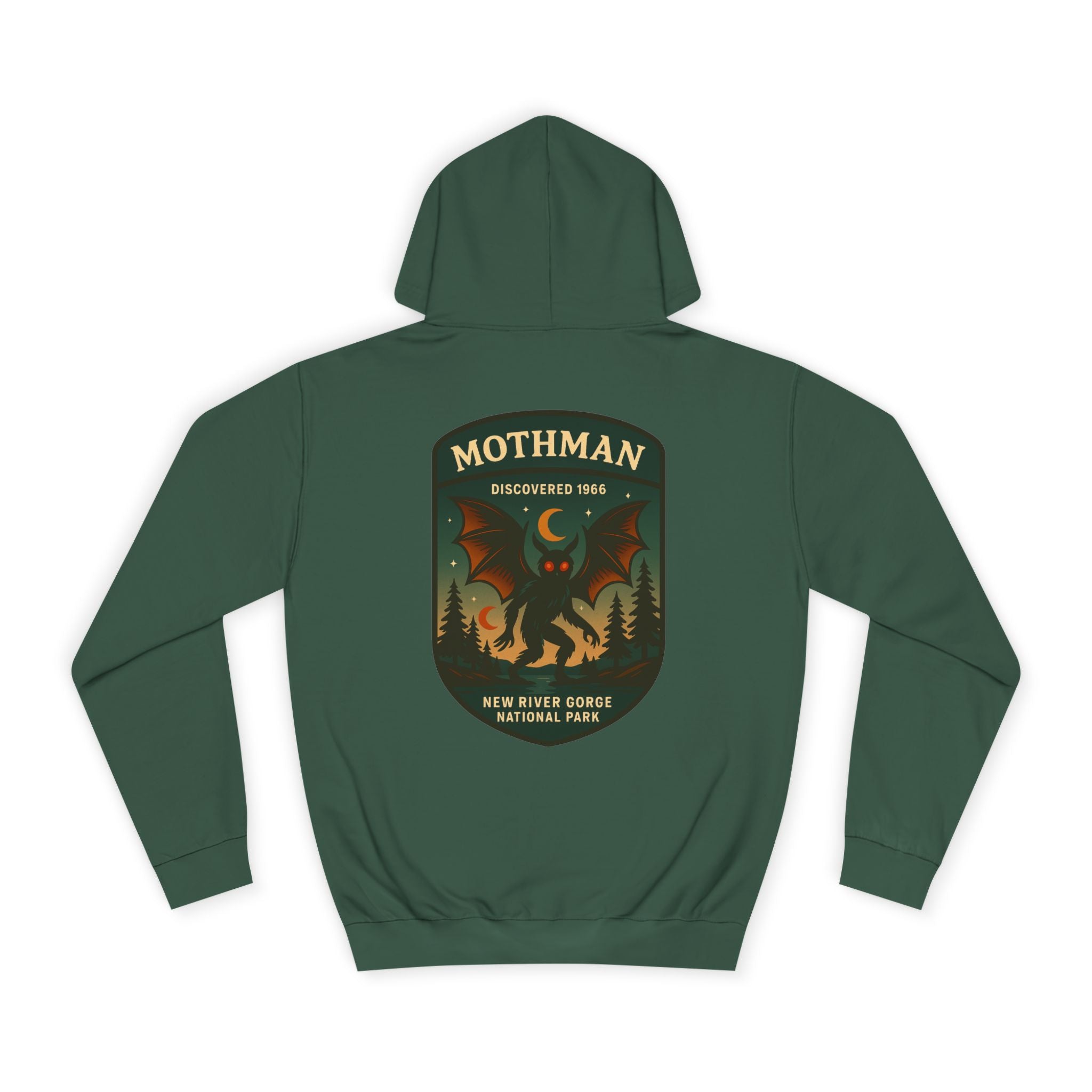 Mothman Patch Hoodie | Retro National Park Style